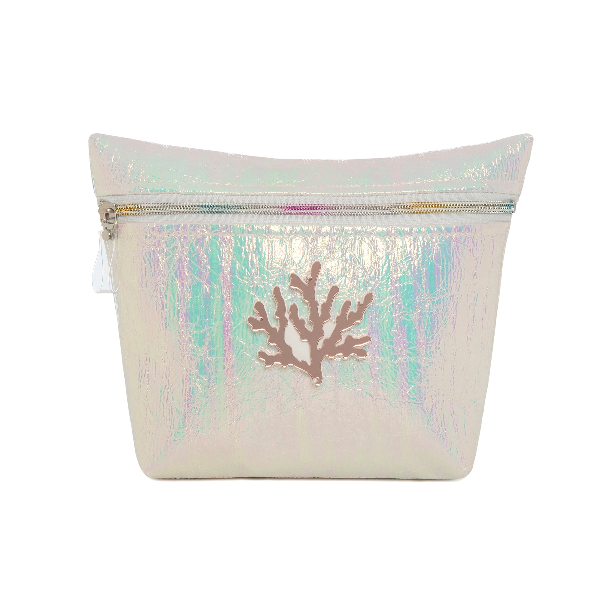 ALEXA Pouch | Iridescent Foil Coral