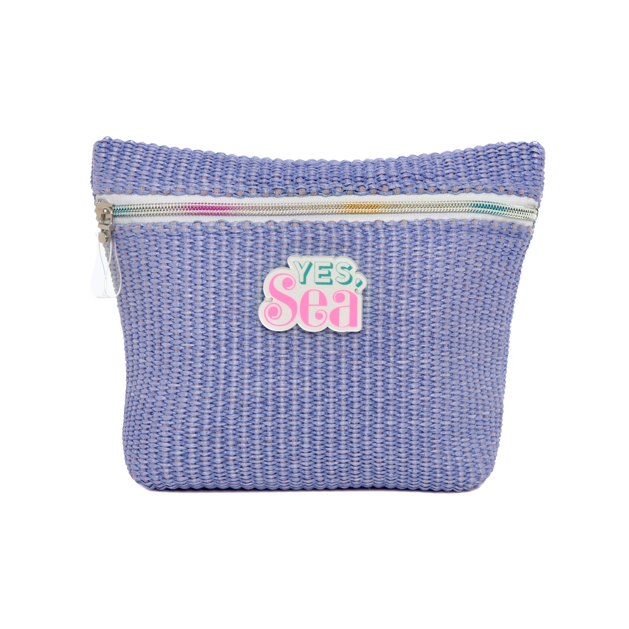 ALEXA Pouch | Lilac Raffia Yes Sea