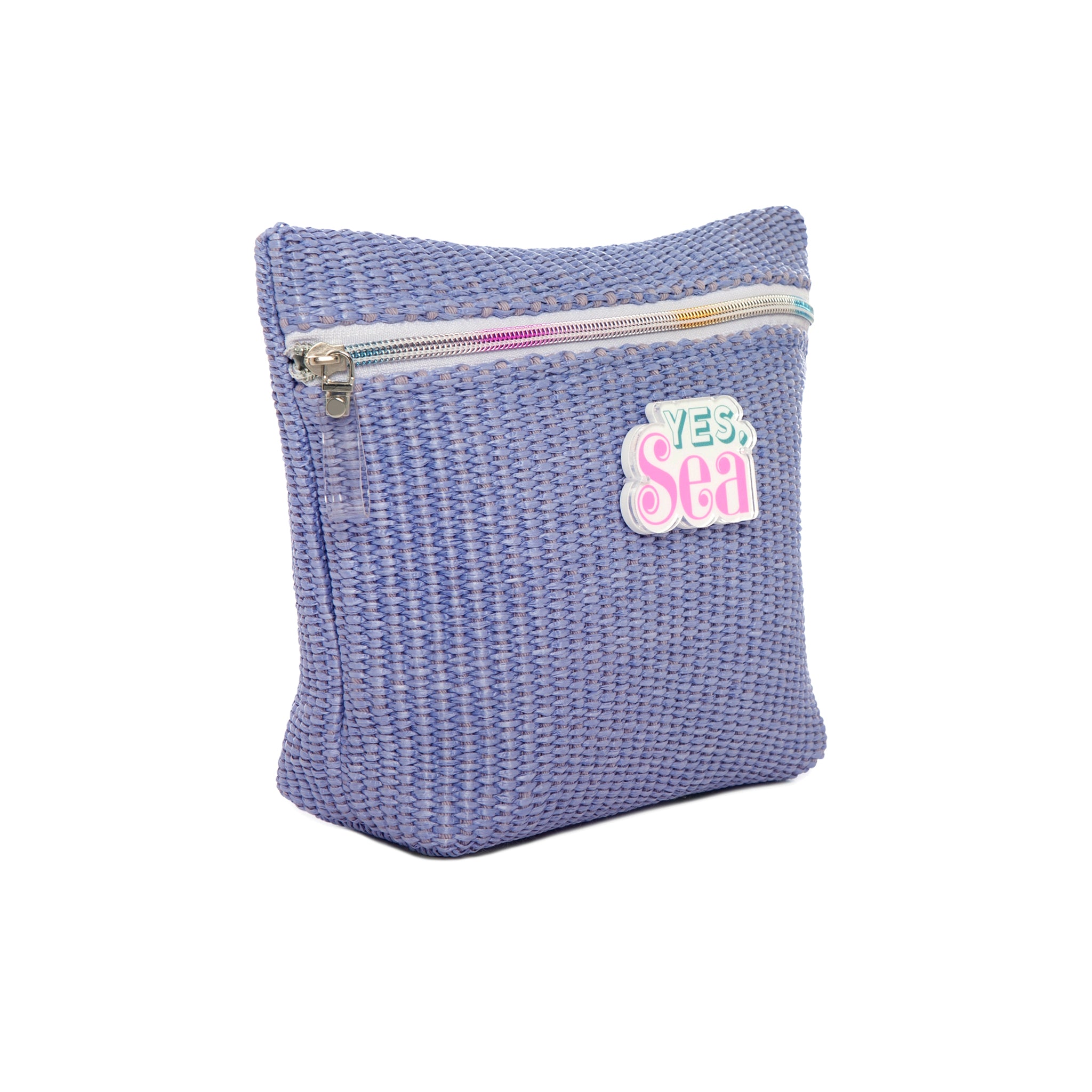 ALEXA Pouch | Lilac Raffia Yes Sea