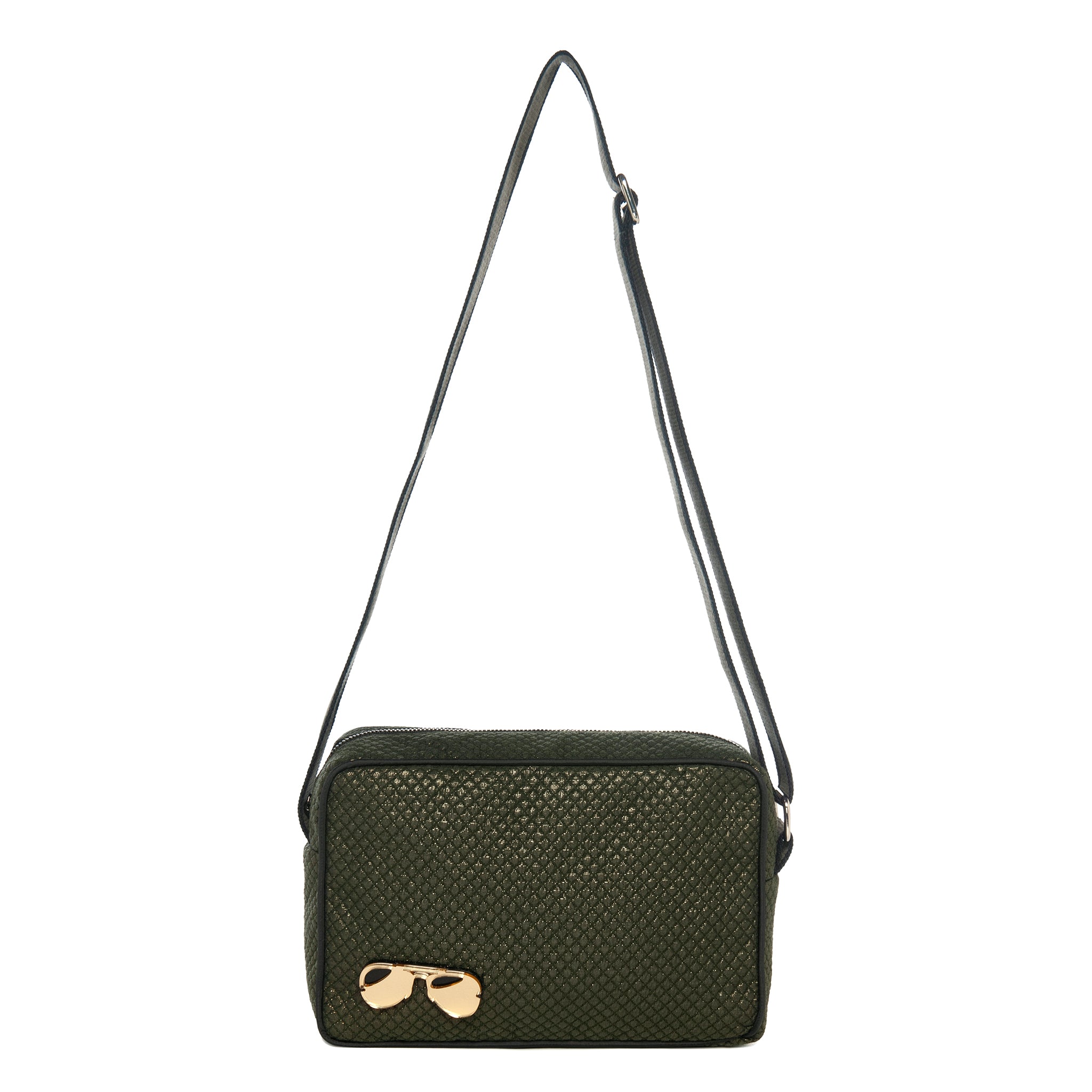 NADIA Shoulder Bag | Shinny Dark Green Glasses