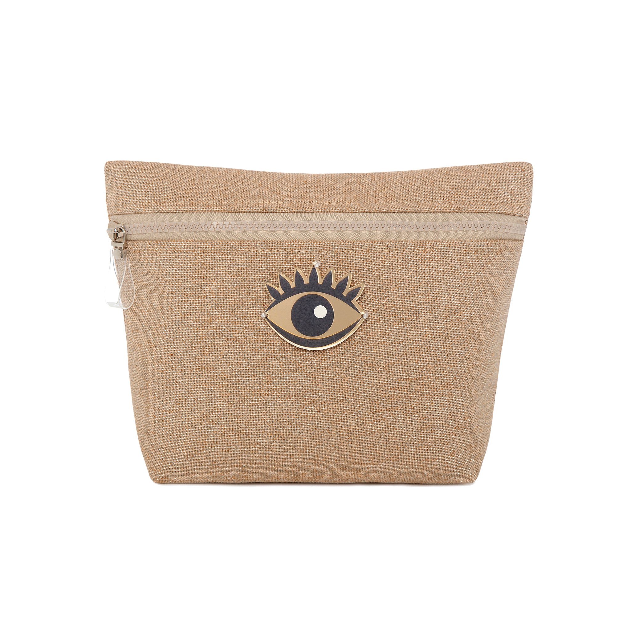 ALEXA Pouch | Shinny Taupe Evil Eye