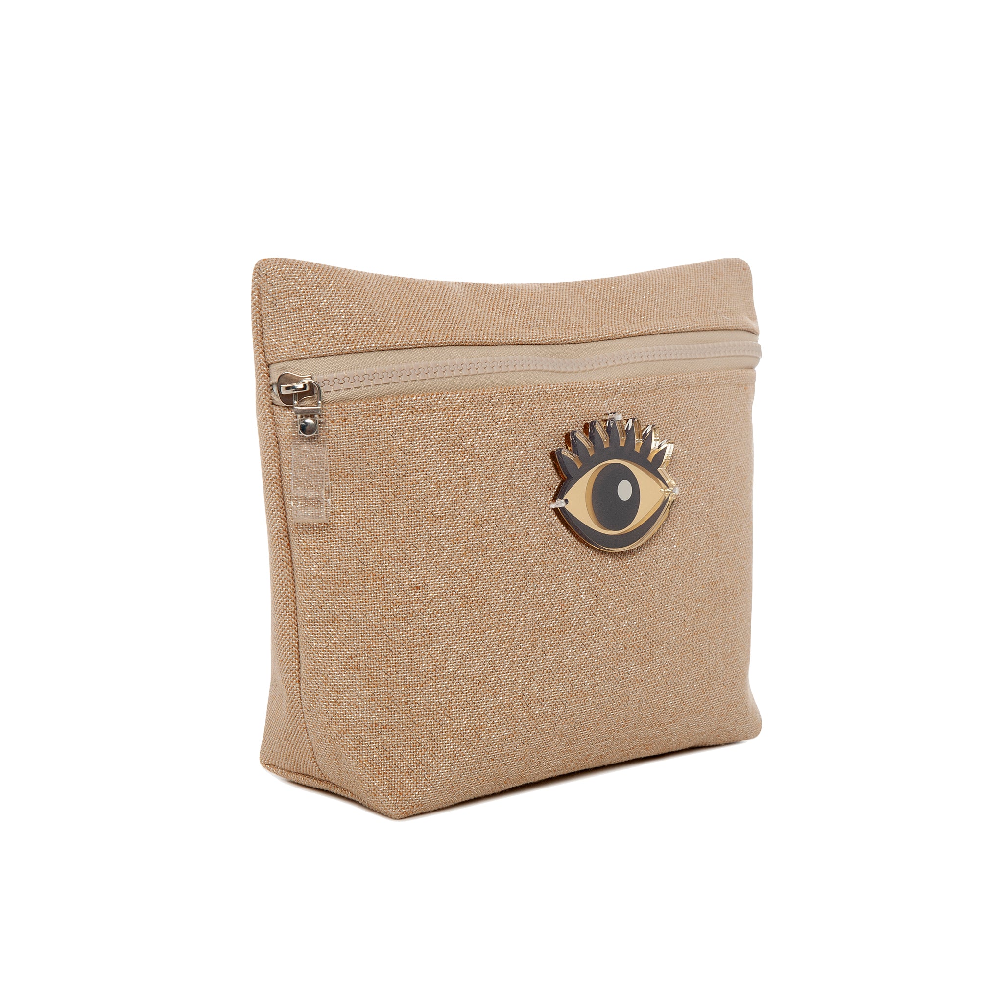 ALEXA Pouch | Shinny Taupe Evil Eye