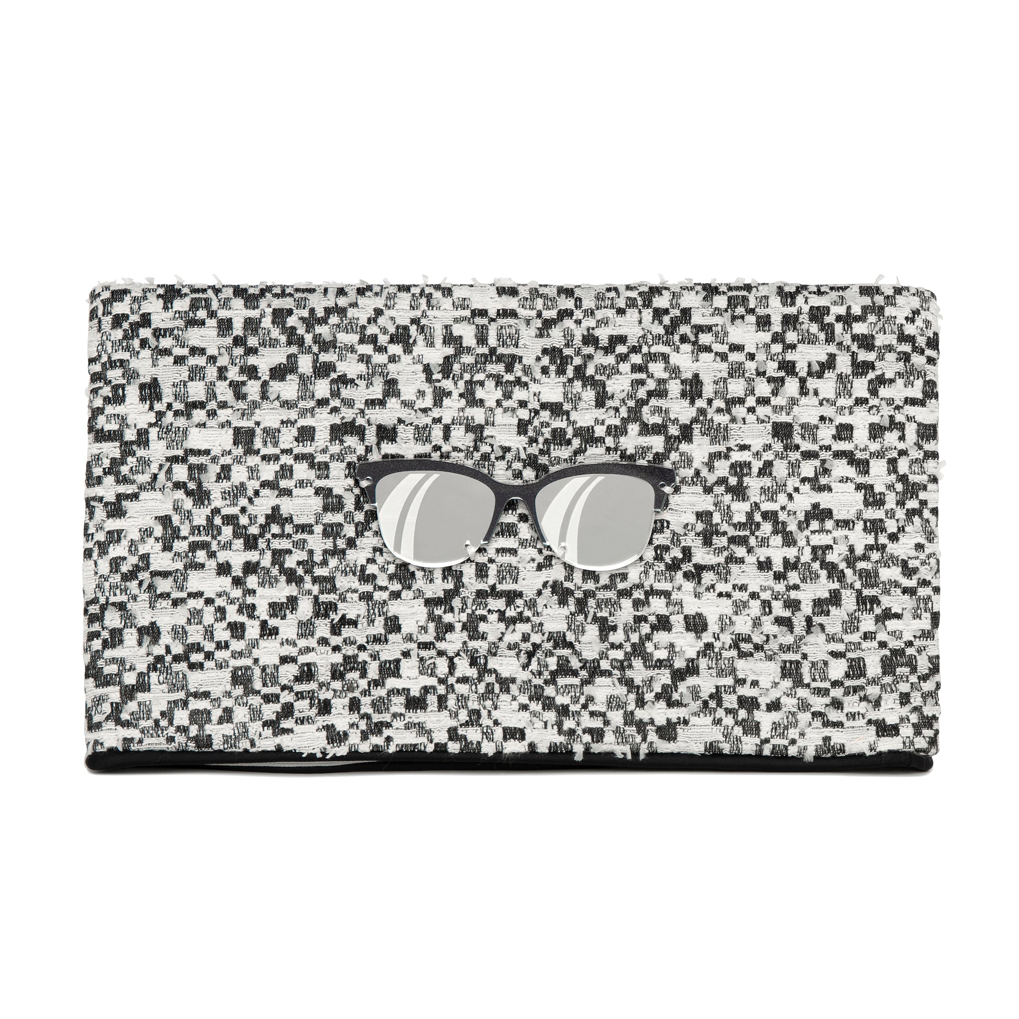 AMARA Clutch | Black Tetris Glasses
