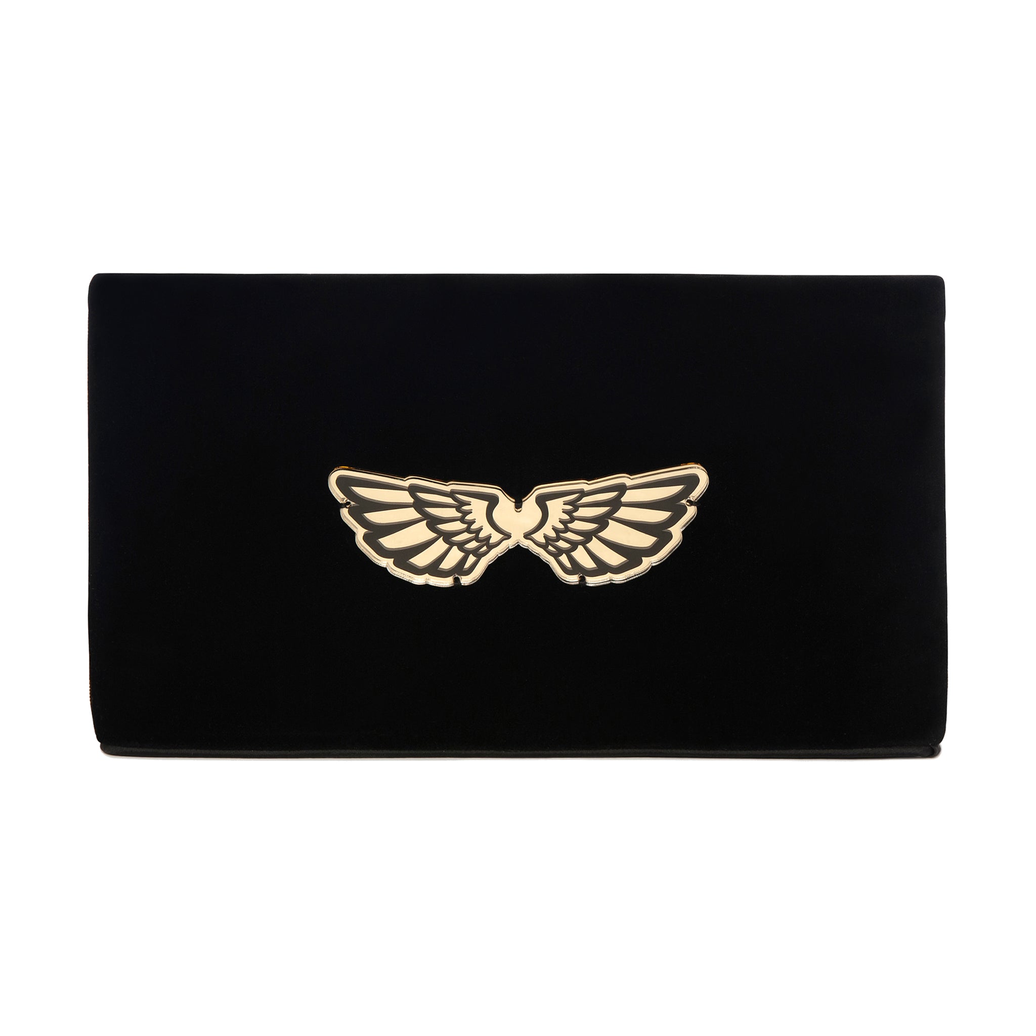 AMARA Clutch | Black Velvet Wings