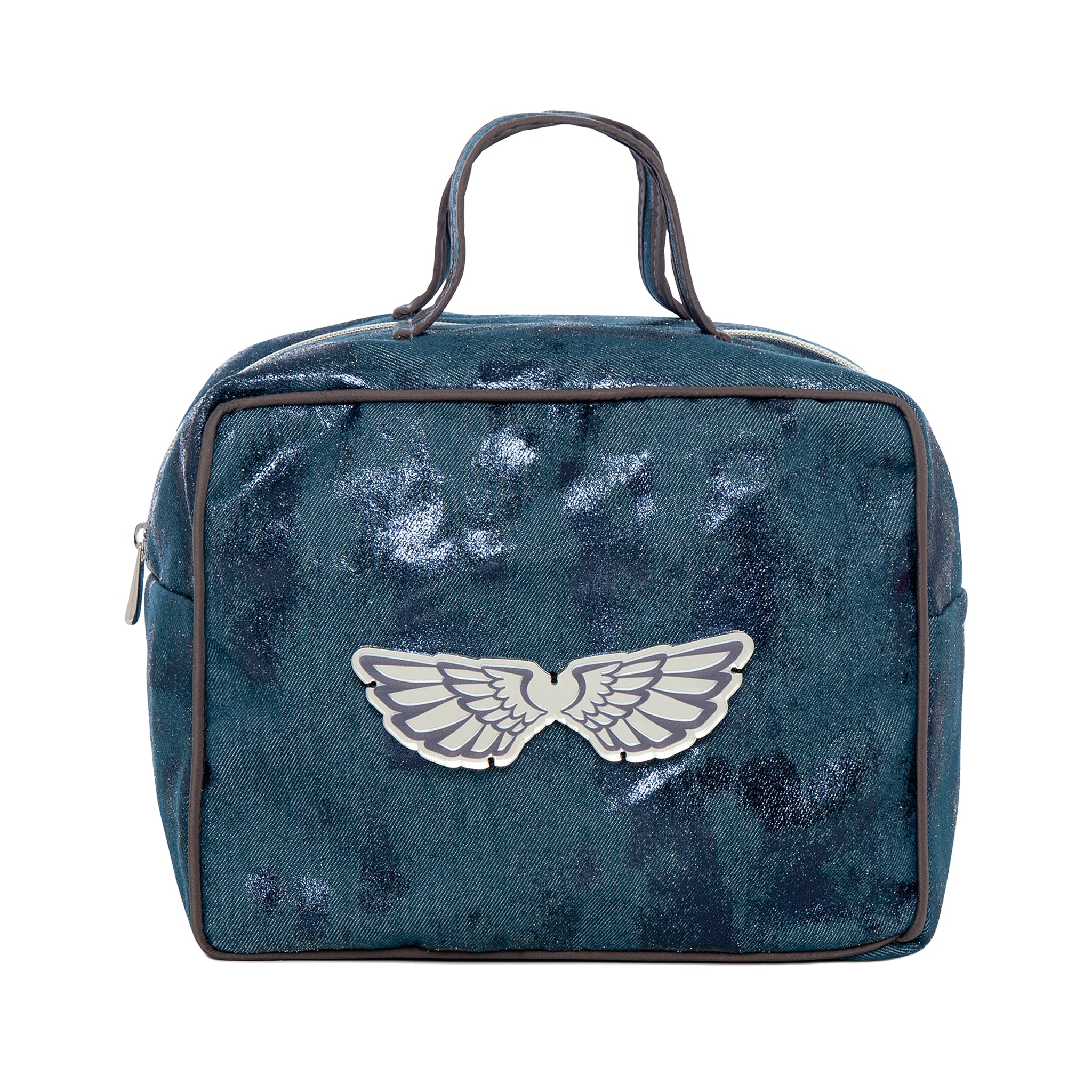 ATLAS Vanity Bag | Navy Shiny Canvas Wings