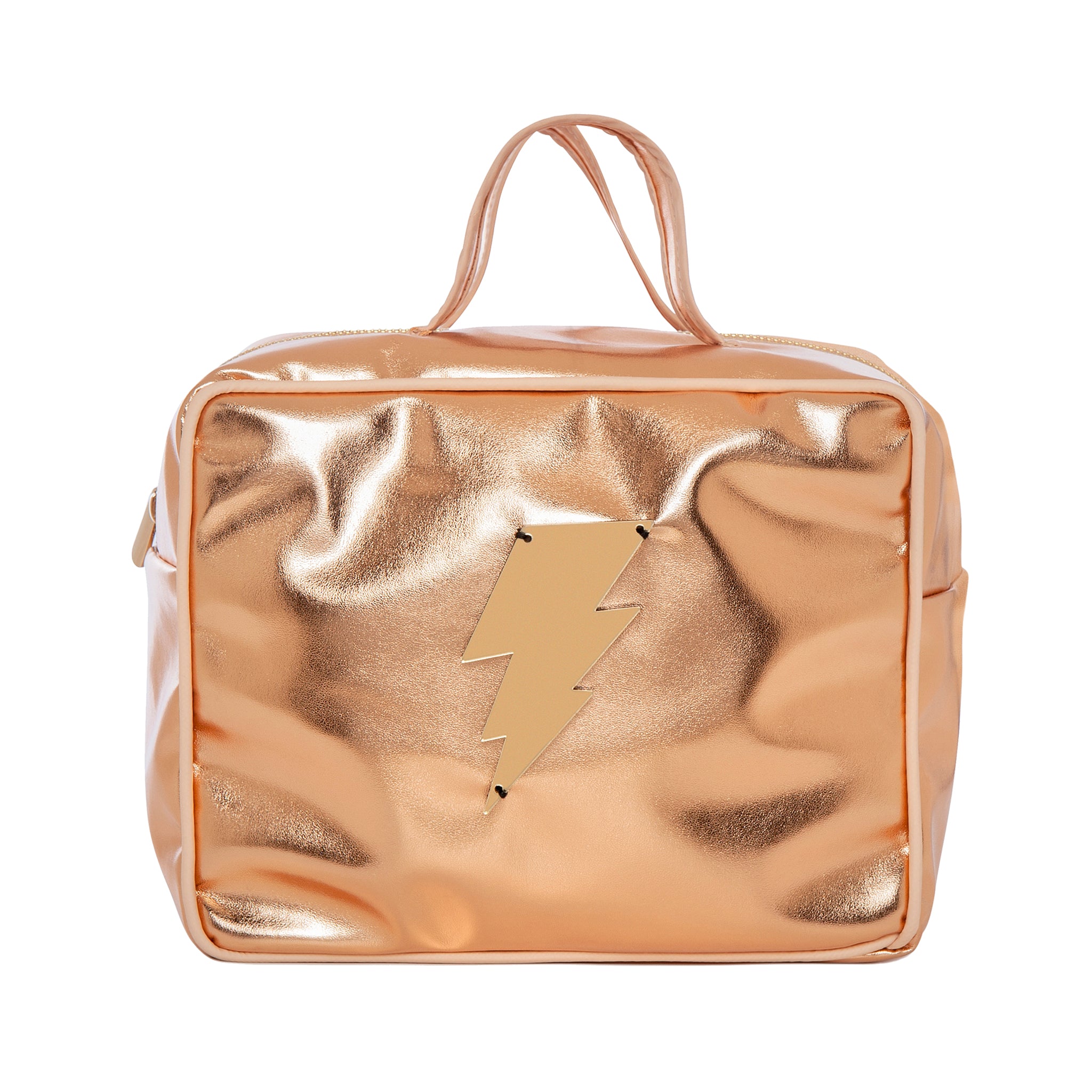 ATLAS Vanity Bag | Rose Gold Mirror Lightning