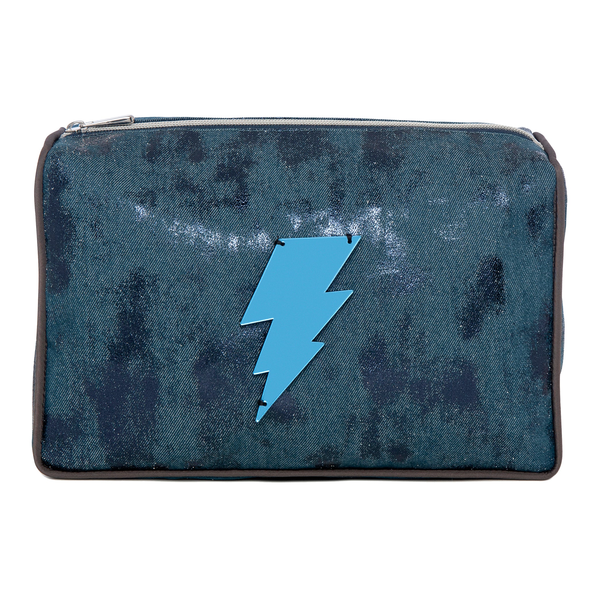 BLAZE Pouch | Navy Shiny Canvas Lightning