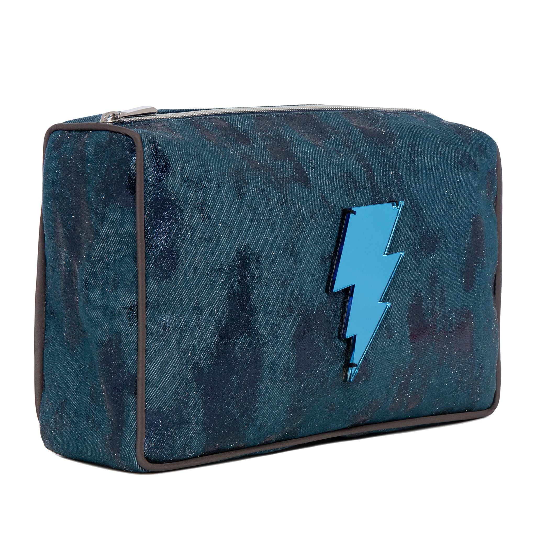 BLAZE Pouch | Navy Shiny Canvas Lightning