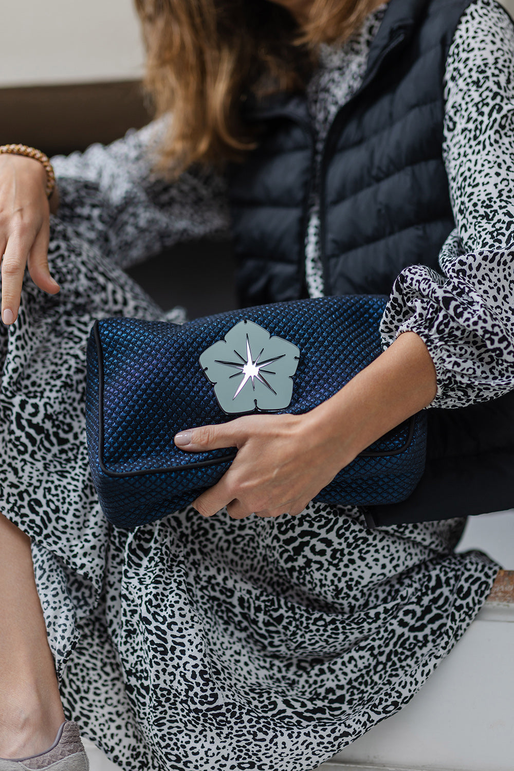 BLAZE Pouch | Shinny Padded Navy