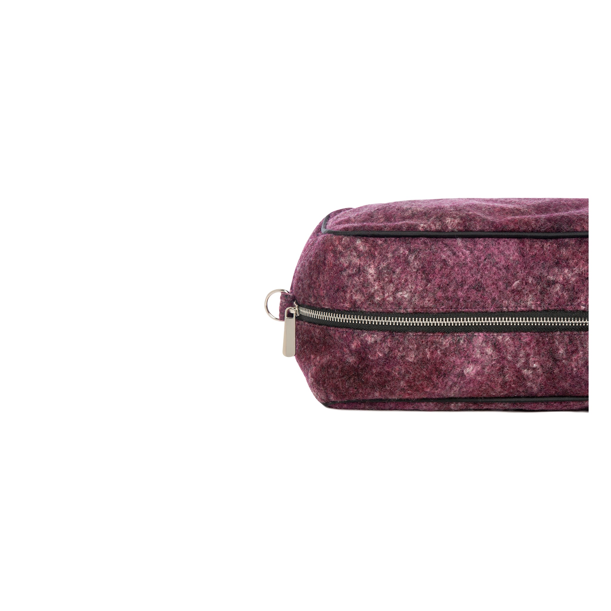 BOO Toiletry bag | Aubergine Washed Wool Flower