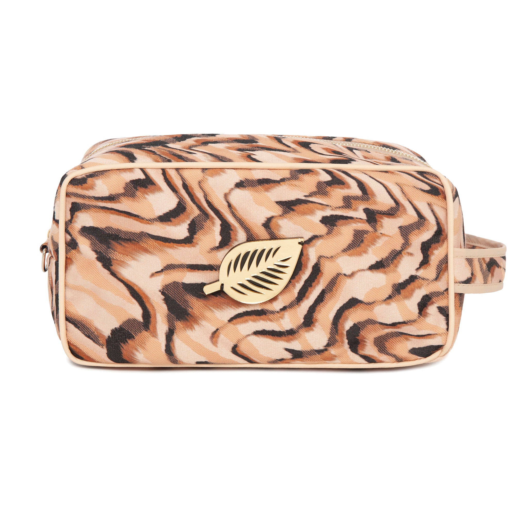 BOO Pouch | Beige Animal Wash Leaf