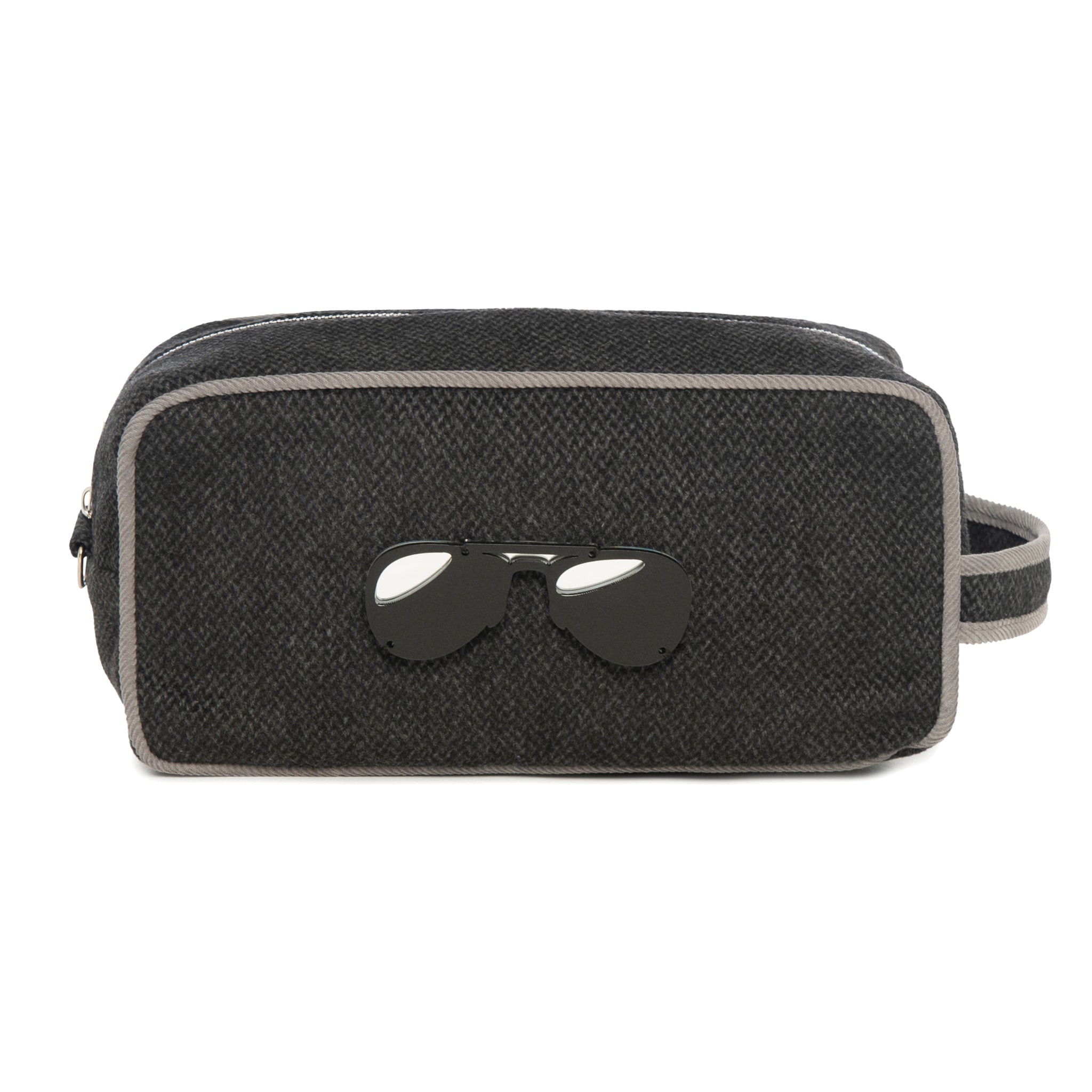 BOO Pouch | Dark Grey Chevron Glasses