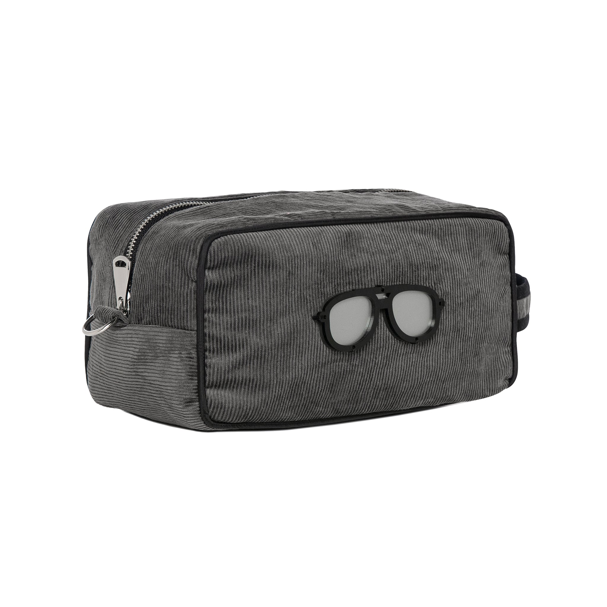 BOO Toiletry bag | Grey Cordroy Glasses