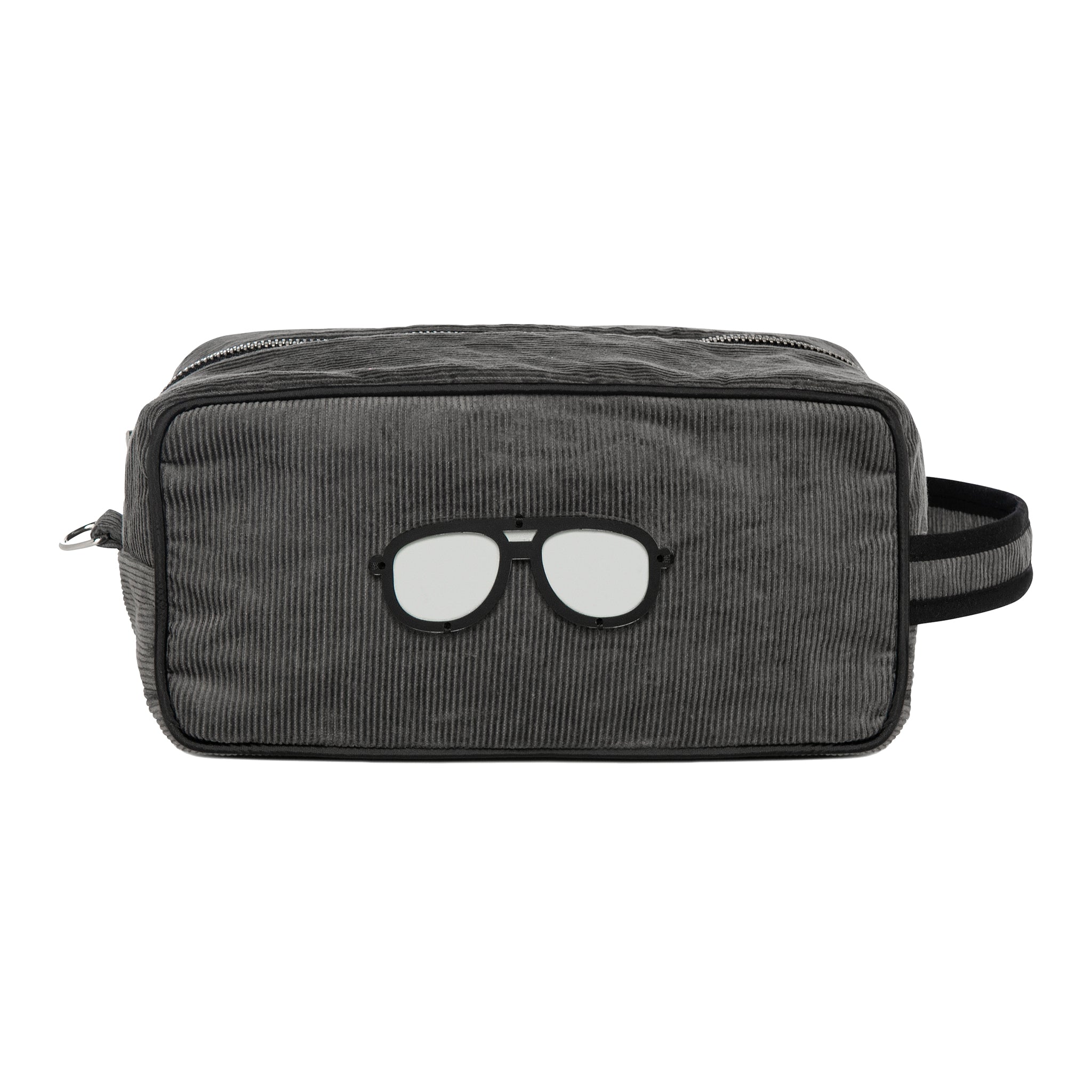 BOO Toiletry bag | Grey Cordroy Glasses