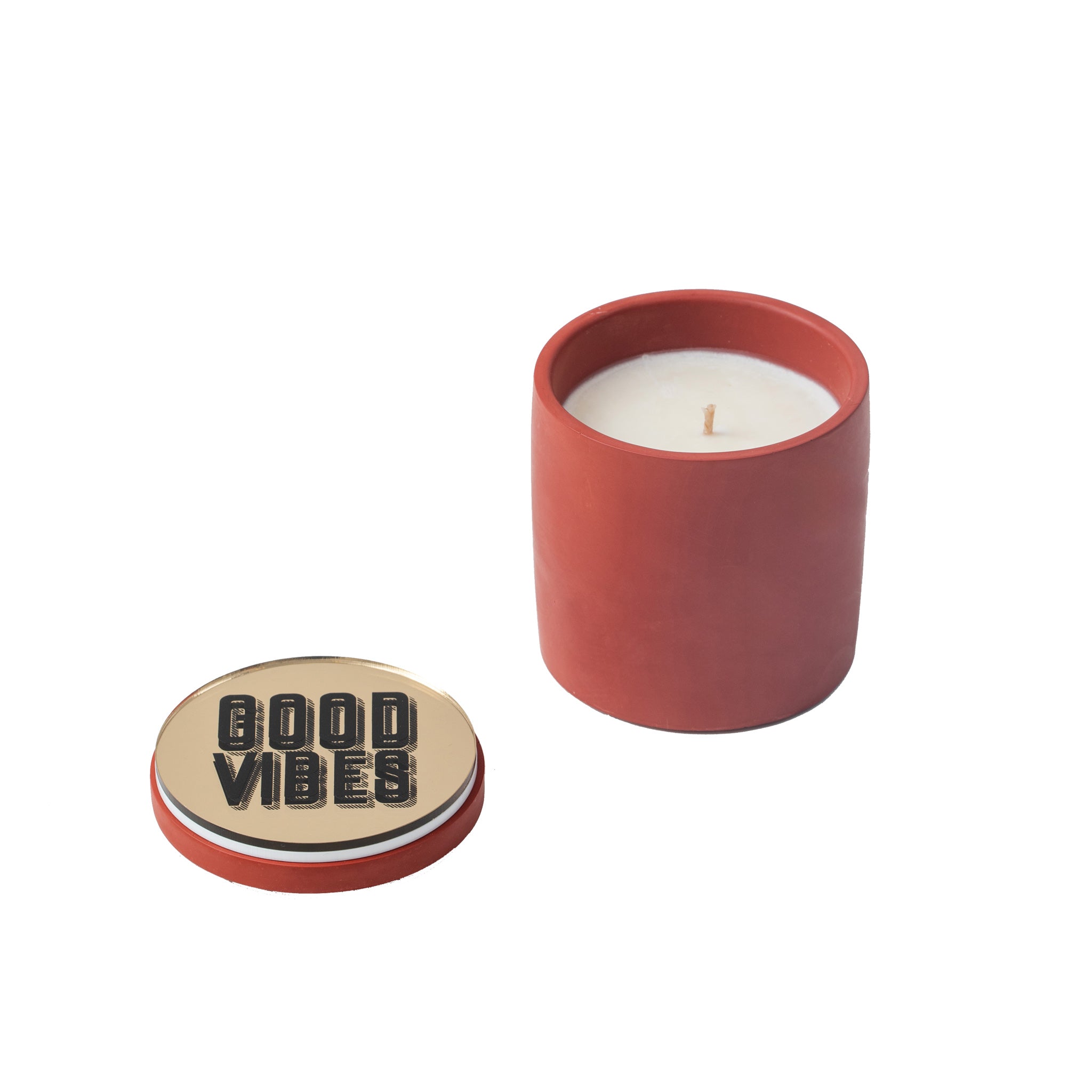 Candle Pot | Gold Good Vibes