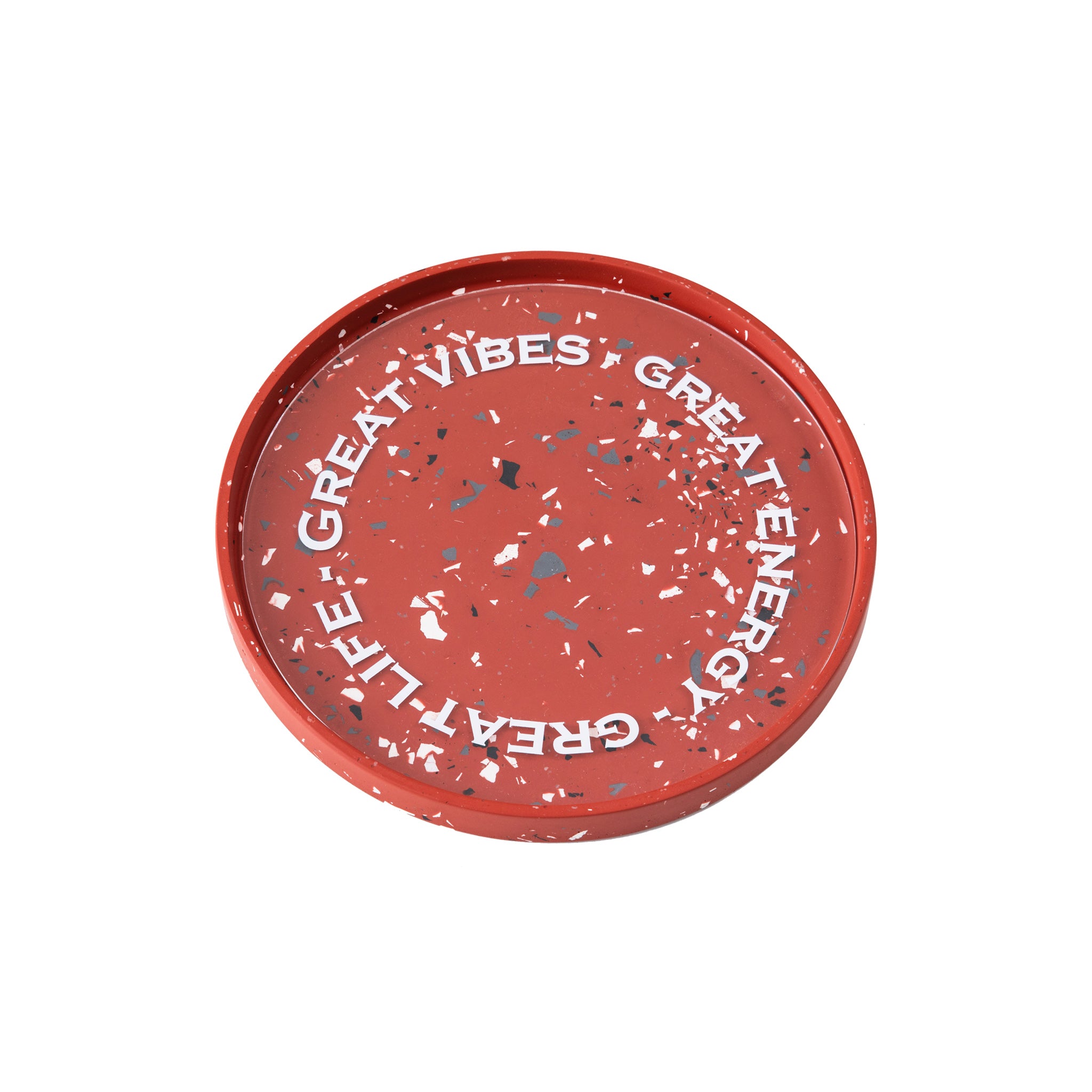 TERA Round Tray medium | Terracotta Good Vibes