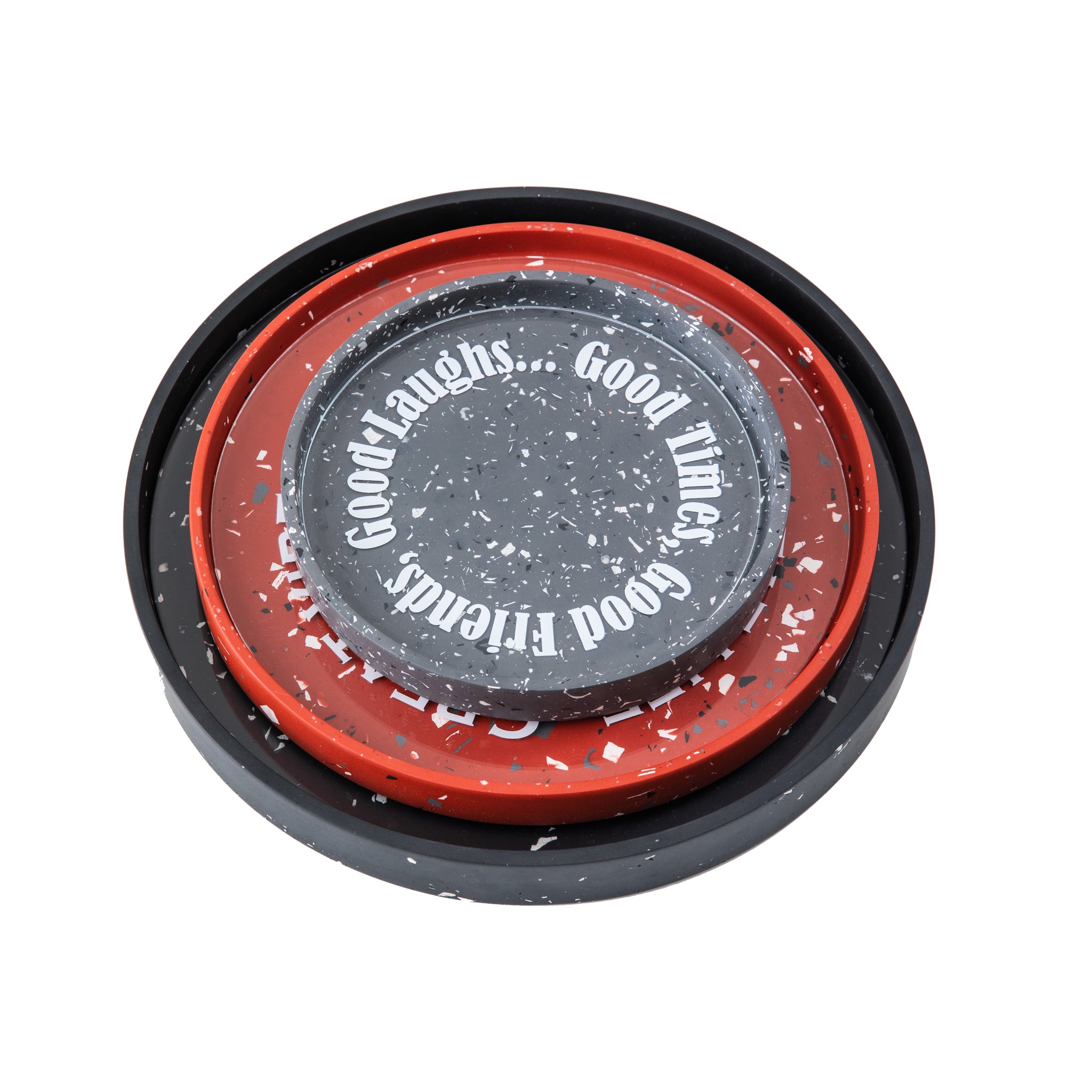 TERA Round Tray medium | Terracotta Good Vibes