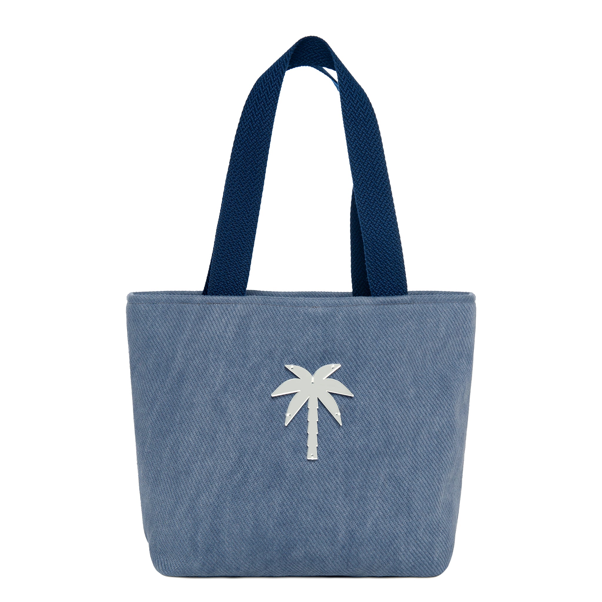FIFI Small Tote bag | Blue Diagonal Palm tree