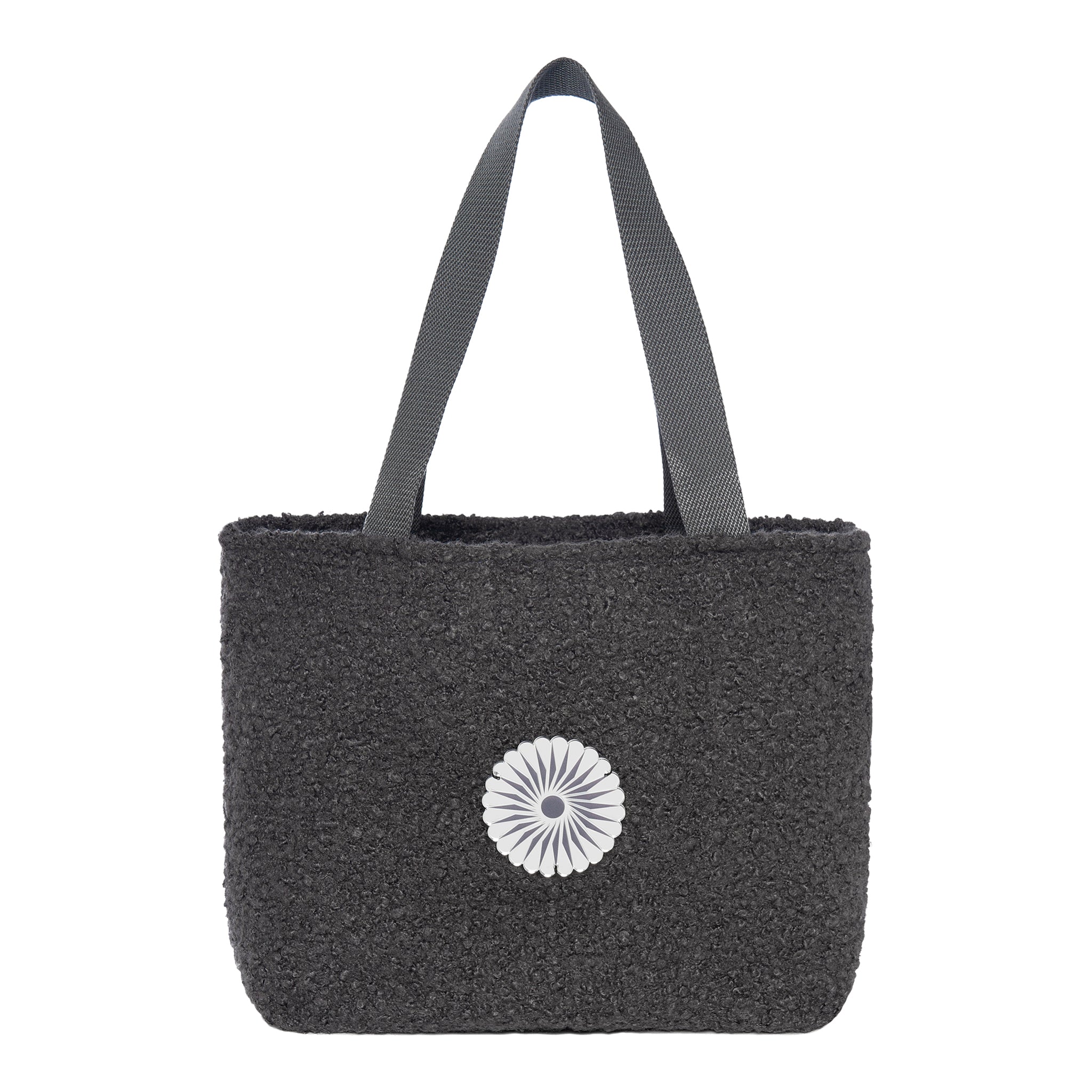 Cloe Tote bag | Grey Snowball Rosette