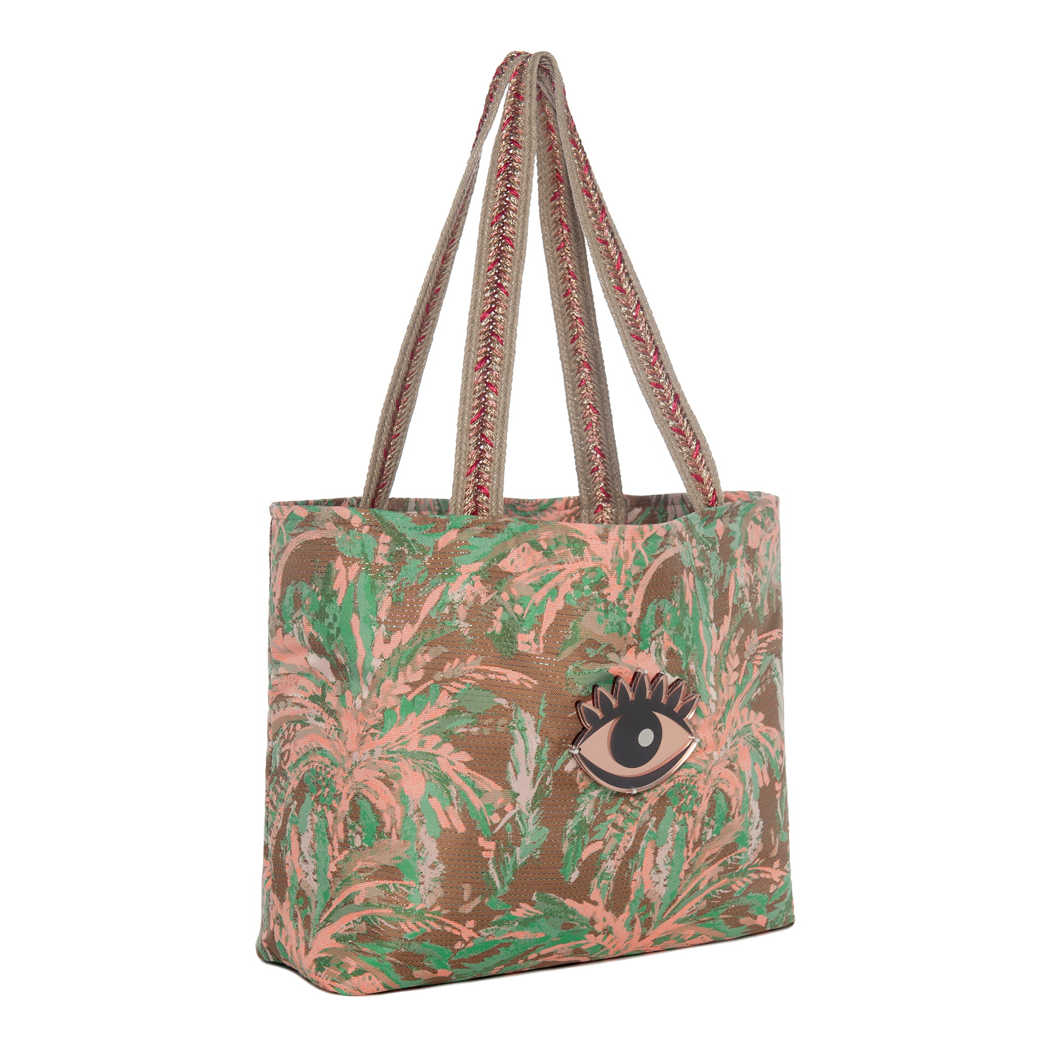 Cloe Medium Tote bag | Mocha Tropicana Evil Eye