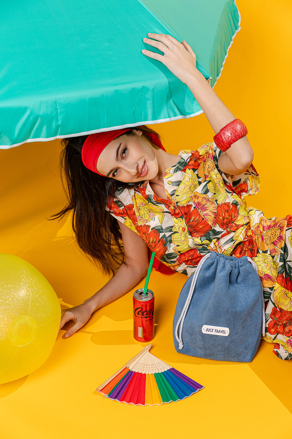 DEMI Drawstring Pouch | Blue Towel Just Travel