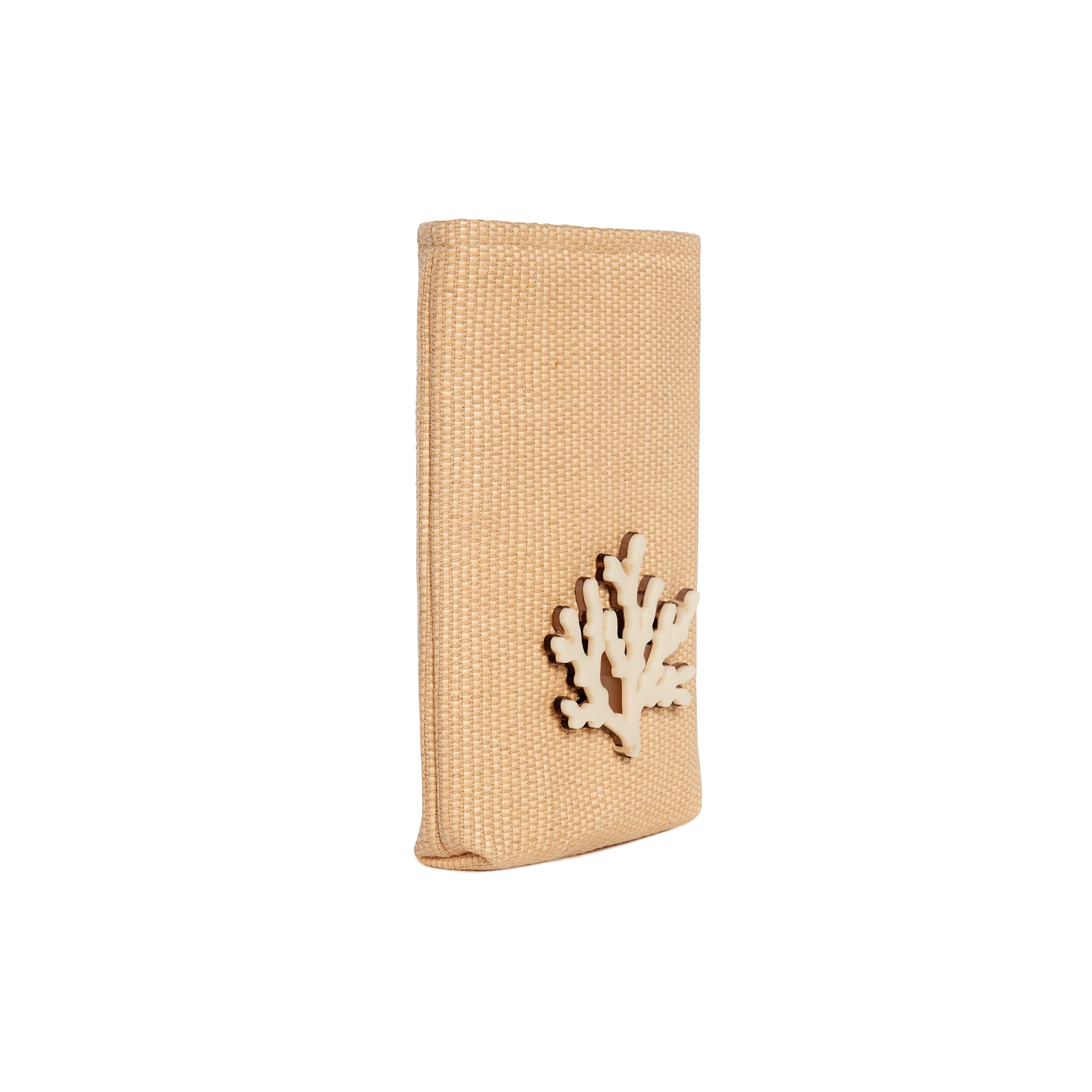 EV Phone Pouch | Beige Stamp Coral