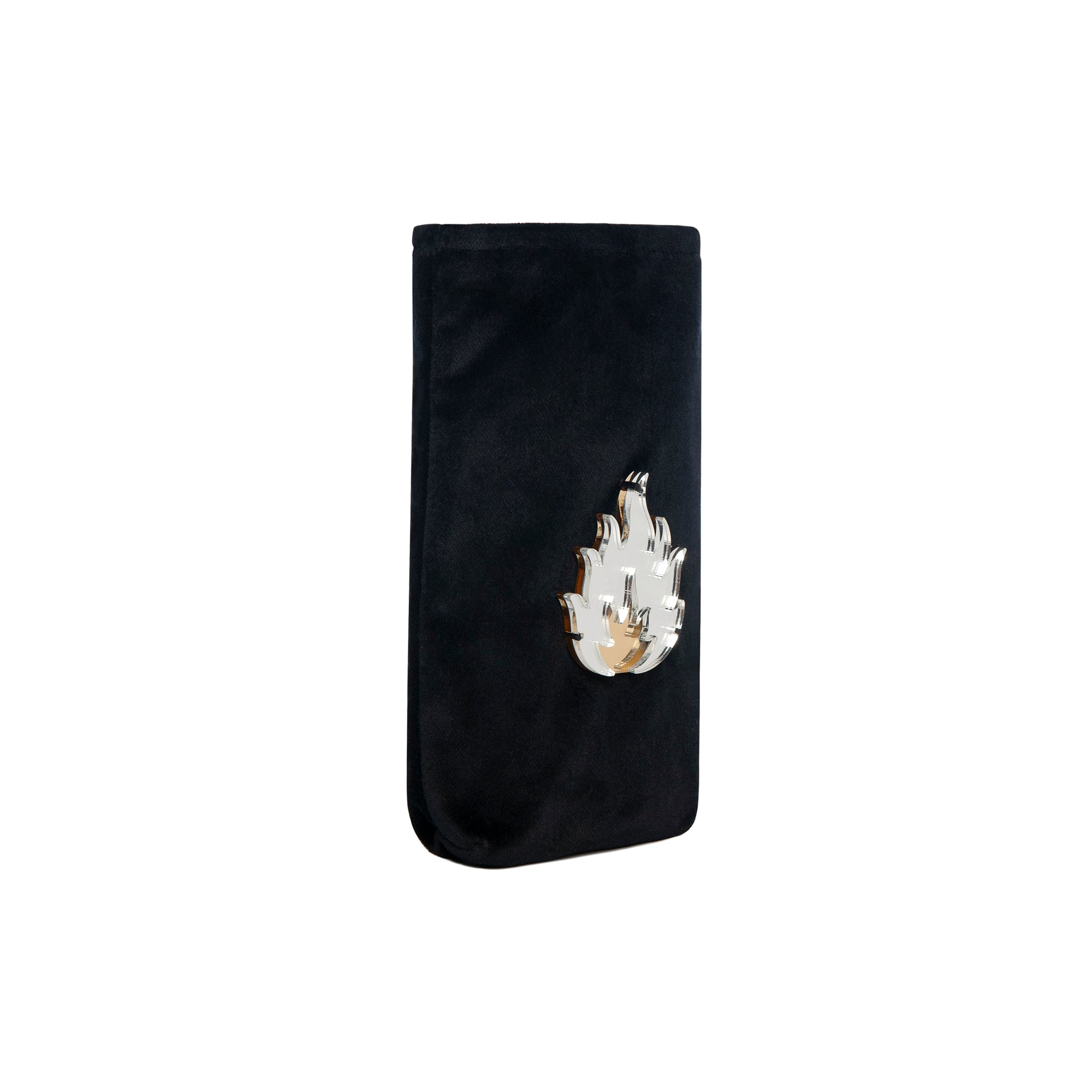 EV Mobile Pouch | Black Velvet Flame
