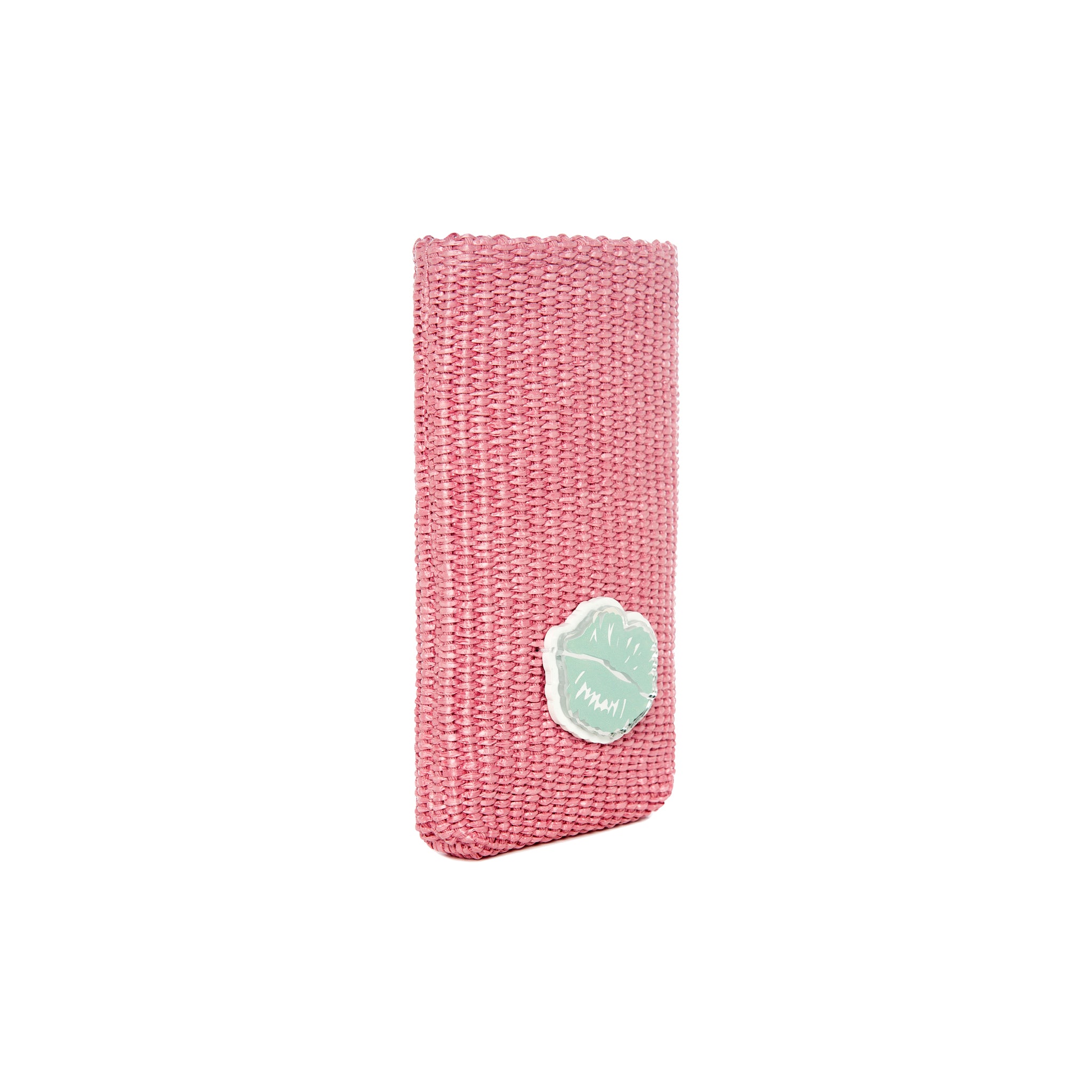 EV Phone Pouch | Bubblegum Raffia Kiss