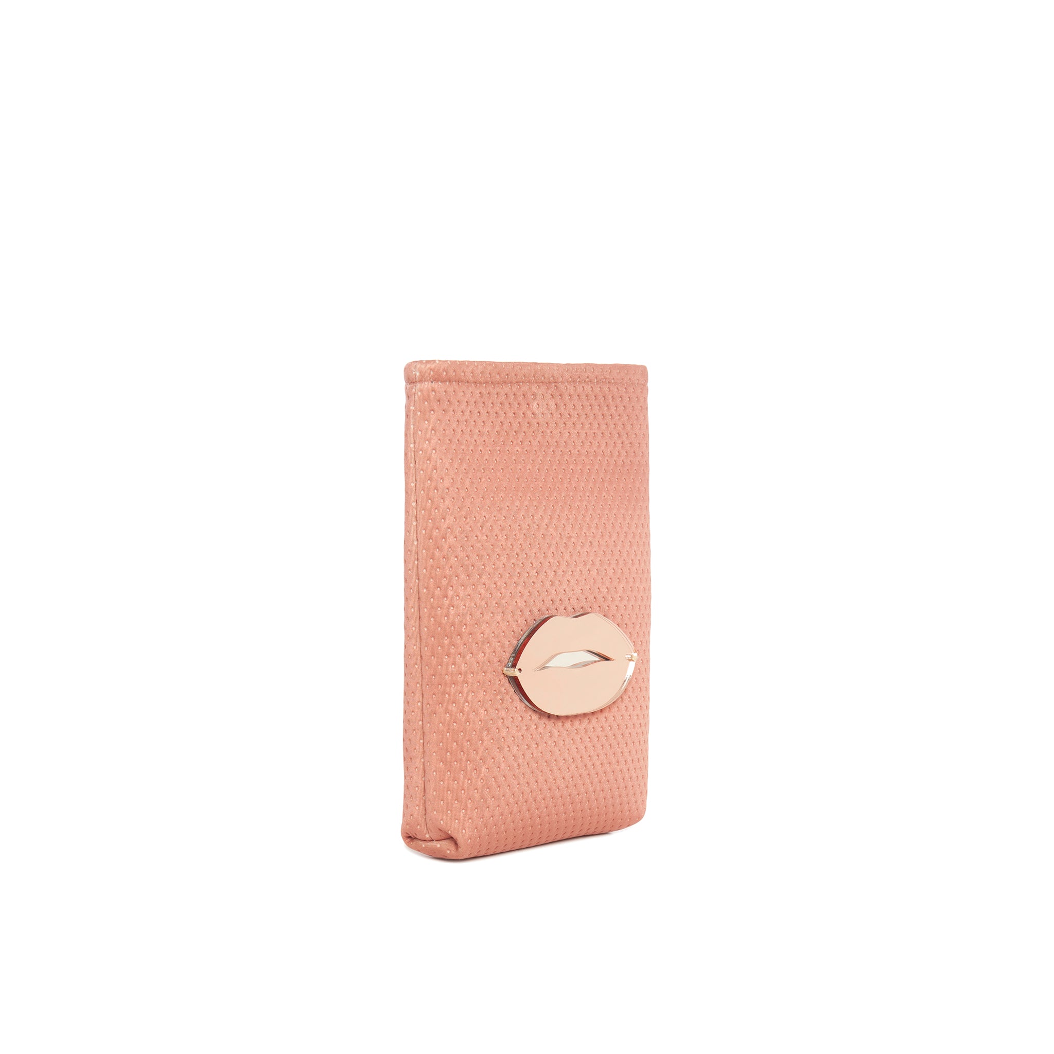 EV Phone Pouch | Dusty Pink Dots Lips