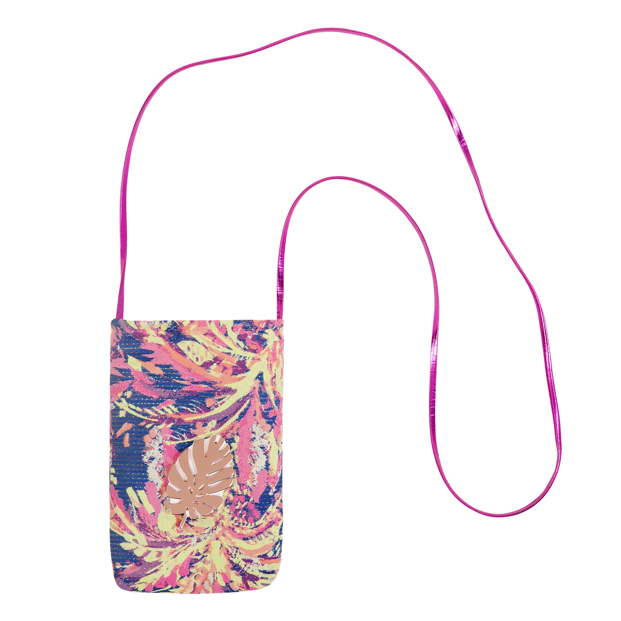 EV Phone Pouch | Purple Tropicana Tropical Leaf