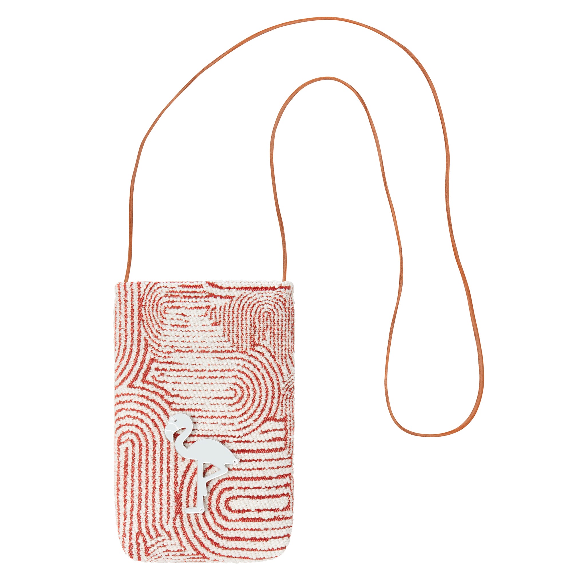 EV Phone Pouch | Red Labyrith Flamingo