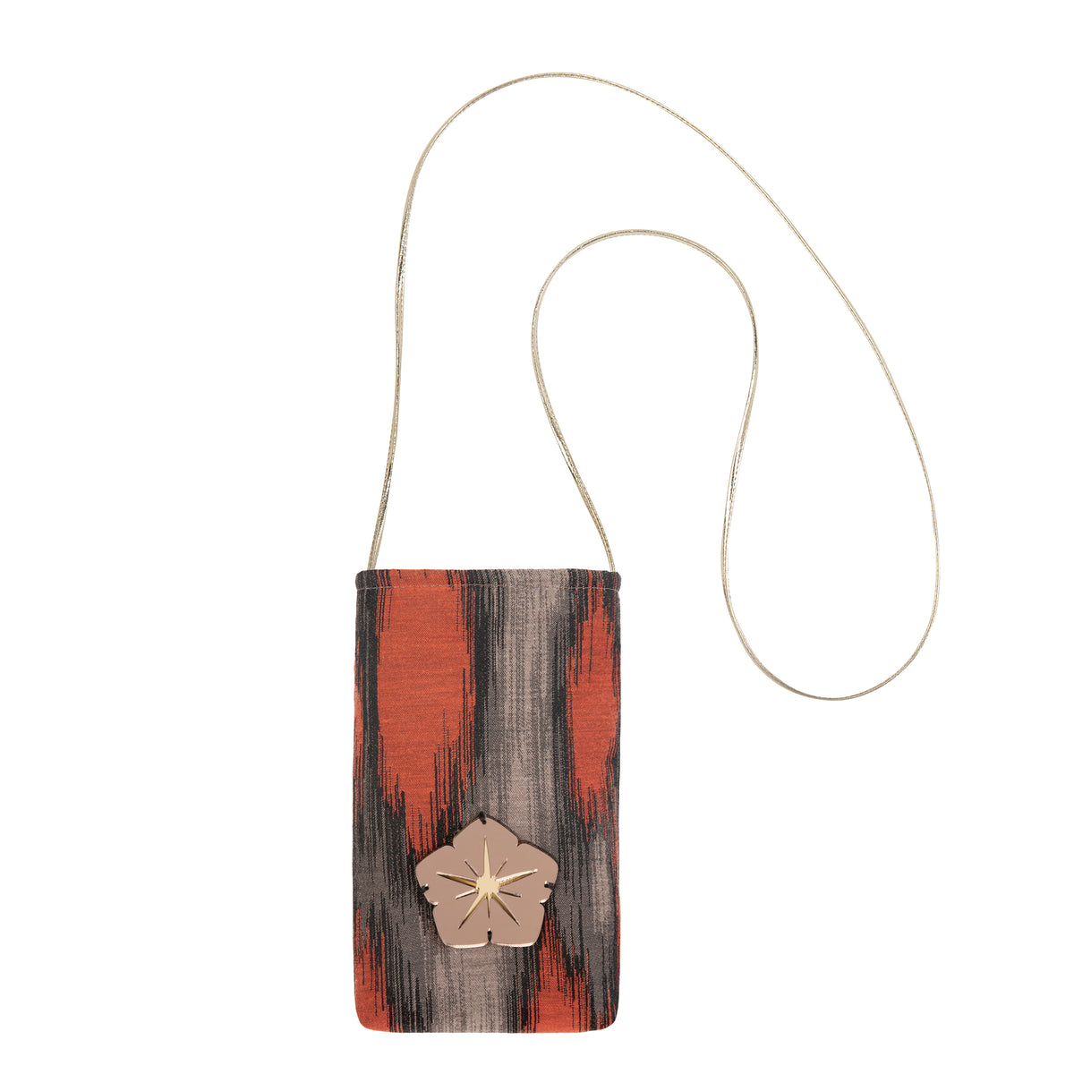 EV Phone Pouch | Terracotta Ikat Flower