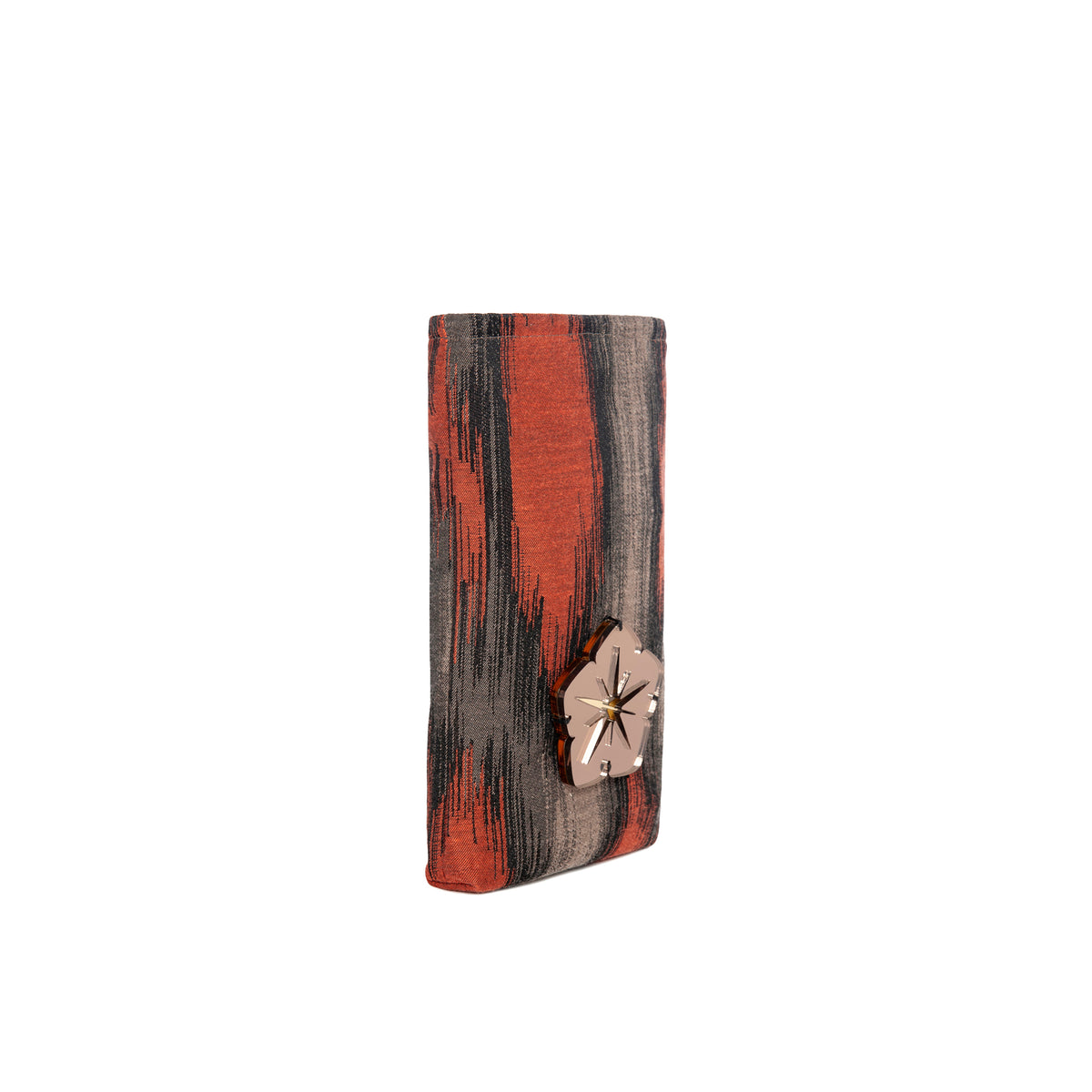 EV Phone Pouch | Terracotta Ikat Flower