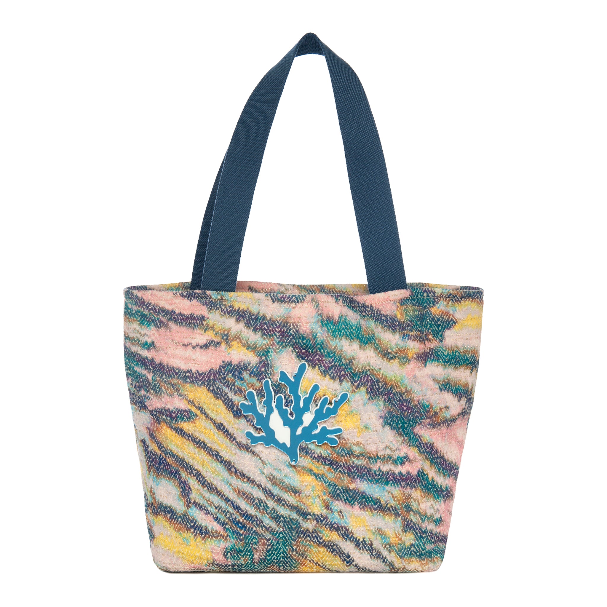 FIFI Small Tote bag | Rainbow Wave Coral