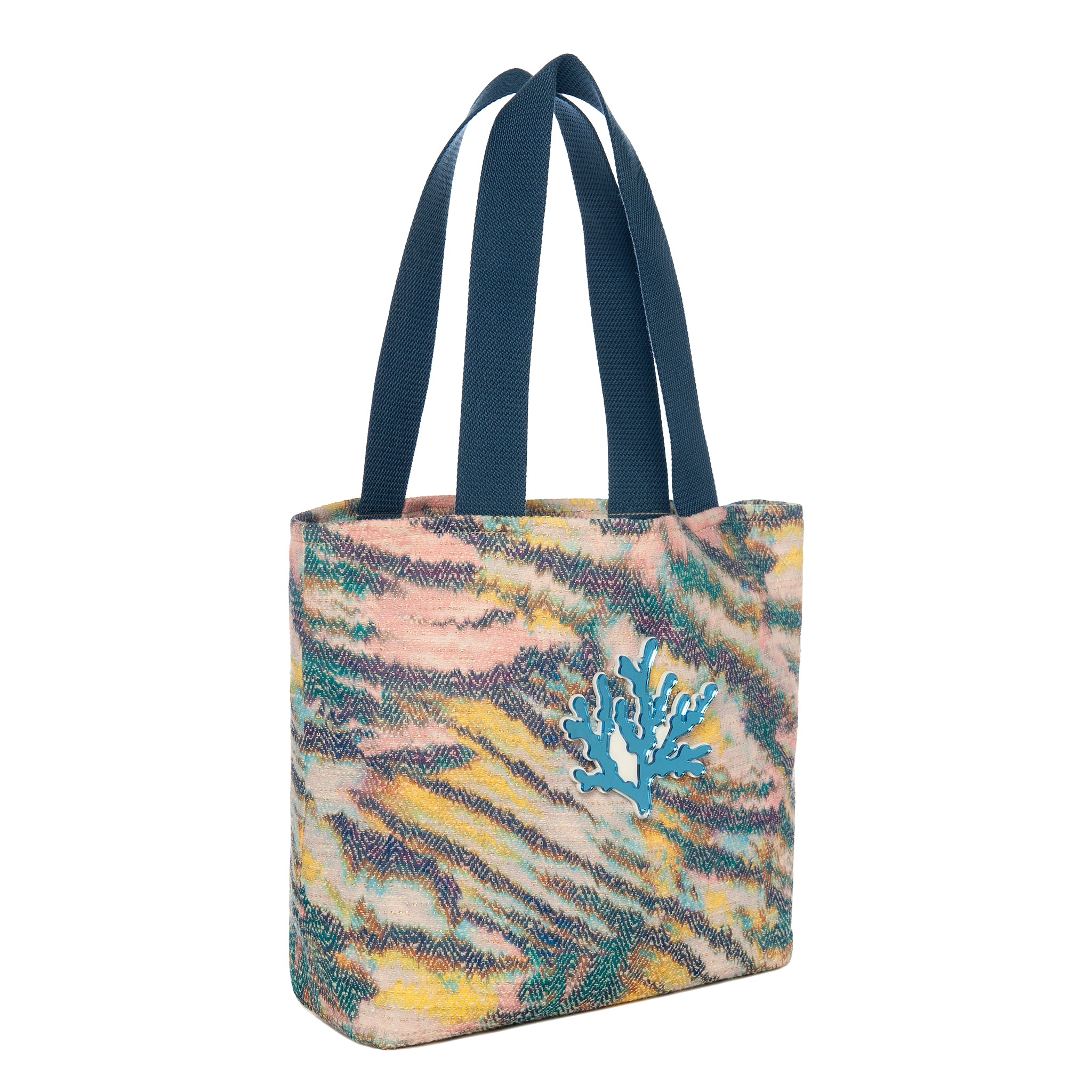 FIFI Small Tote bag | Rainbow Wave Coral