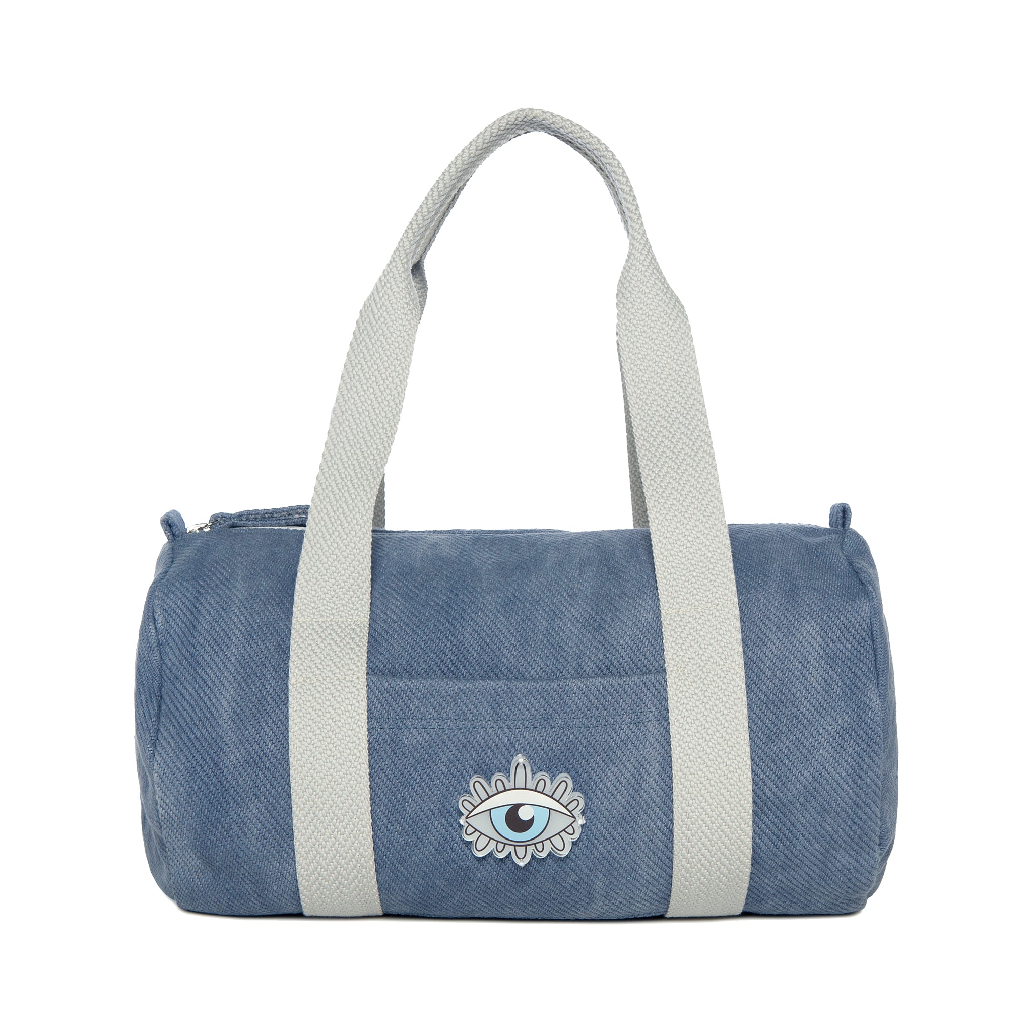 Gaby Small Duffel bag | Blue Diagonal Evil Eye