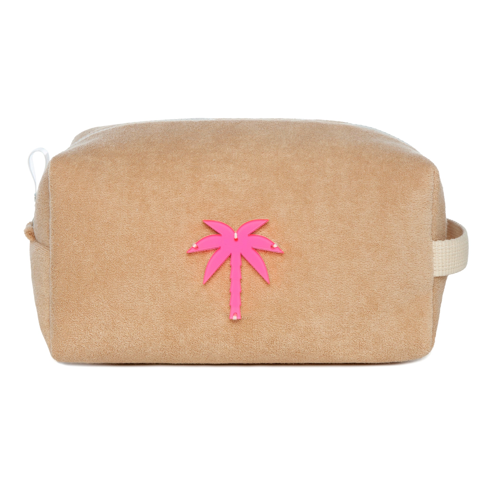 JUJU Pouch | Beige Towel Palm Tree