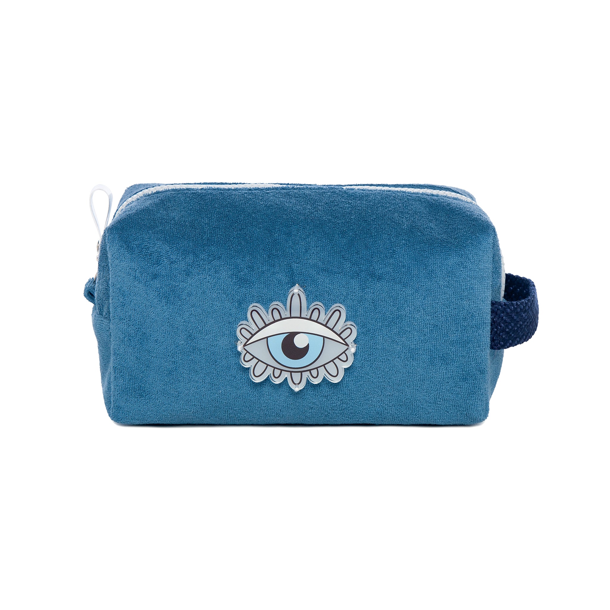 HAZEL Pouch | Blue Towel Evil Eye