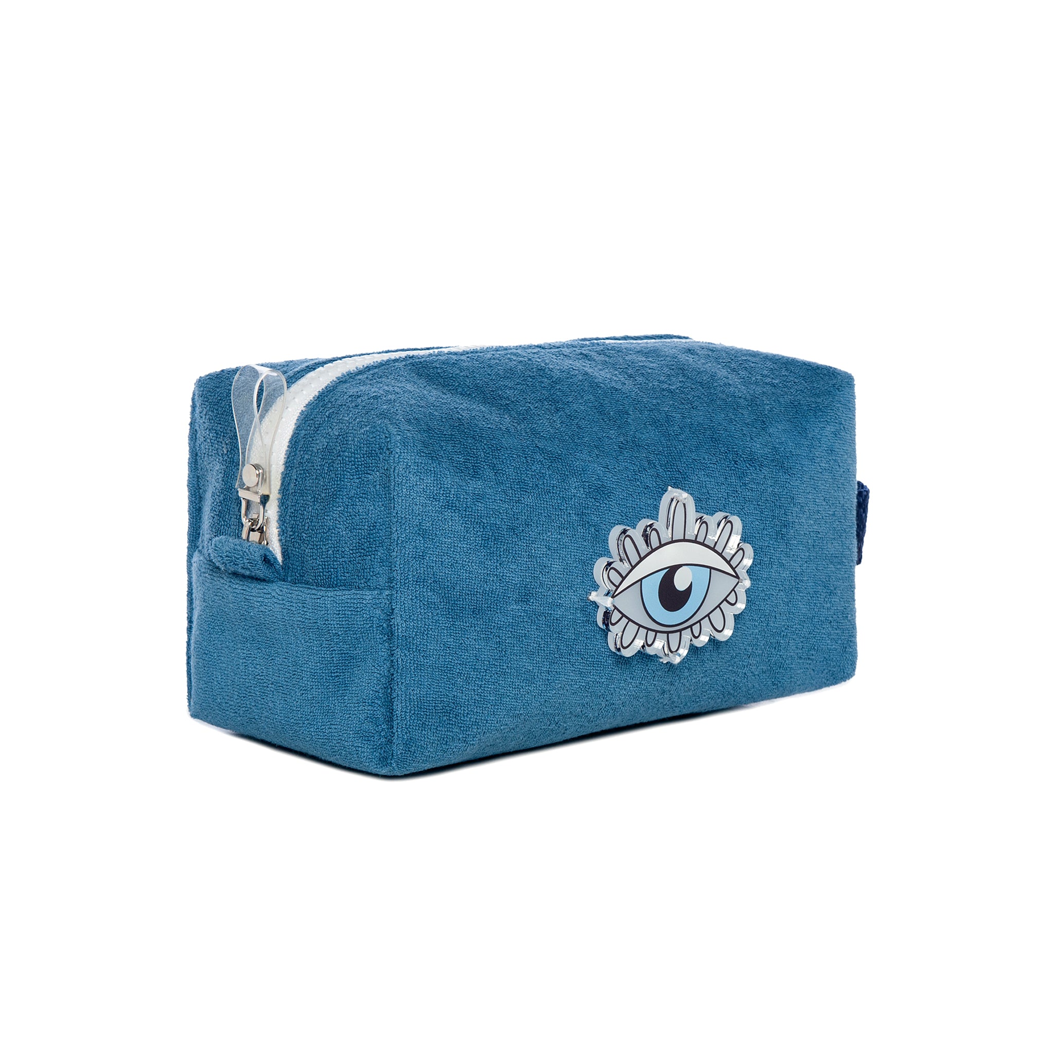 HAZEL Pouch | Blue Towel Evil Eye
