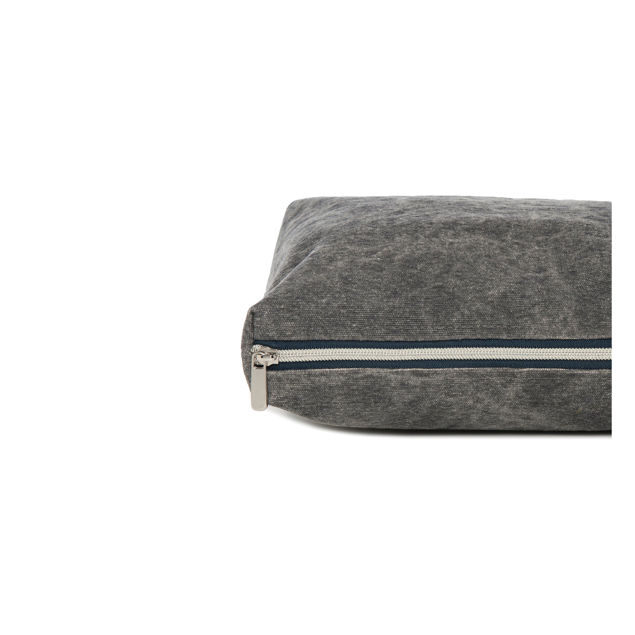 INES Pouch | Black Washed Denim Flower