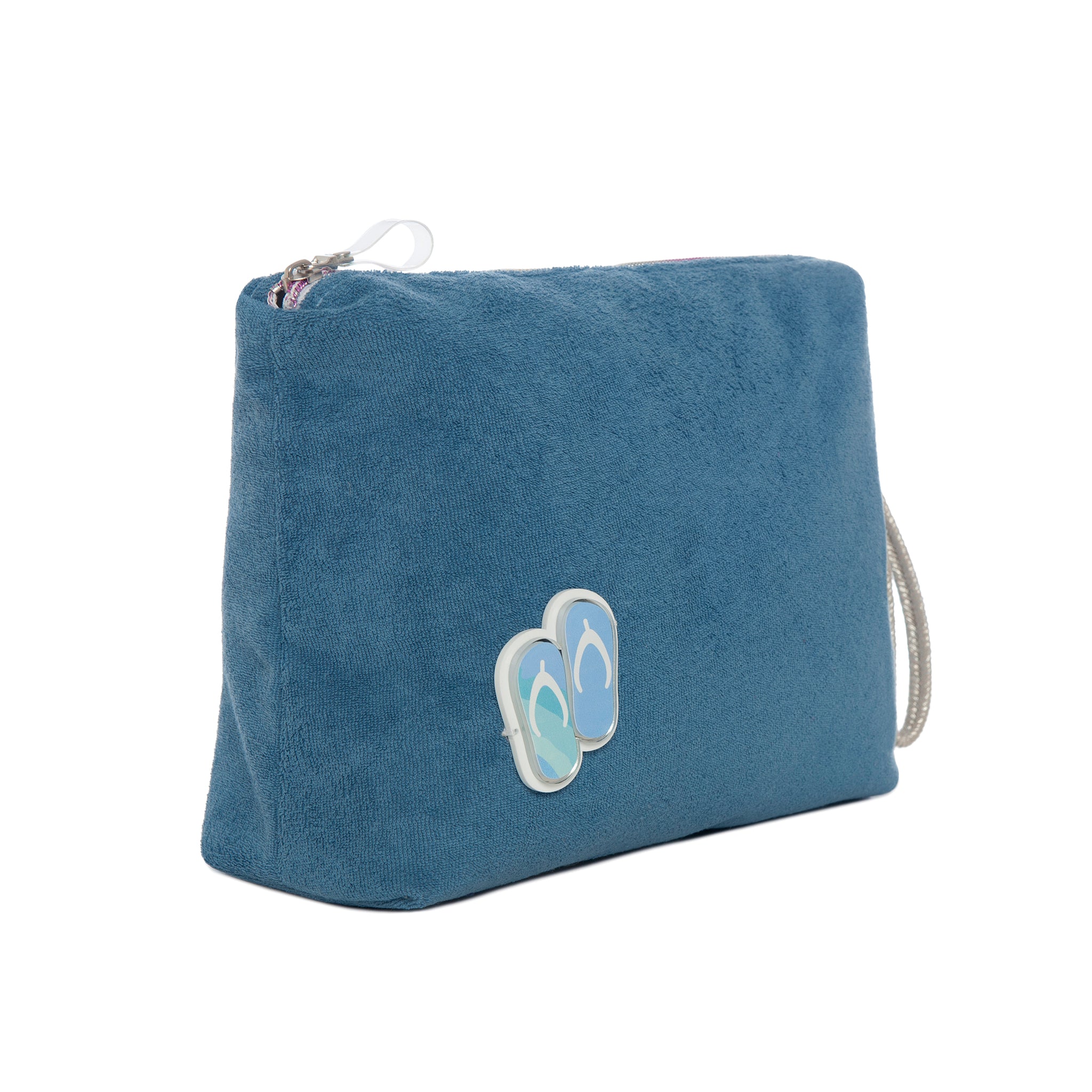 INES Pouch | Blue Towel Flip Flops