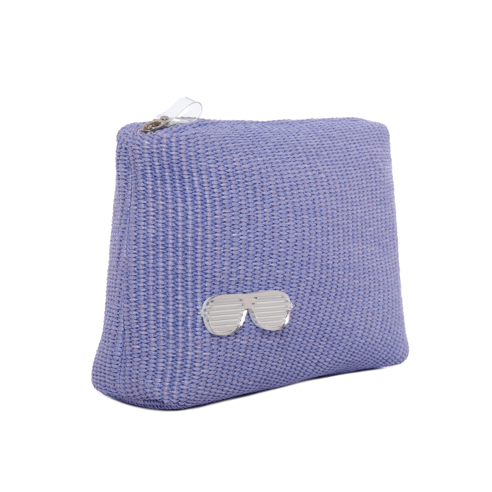 INES Pouch | Lilac Raffia Glasses
