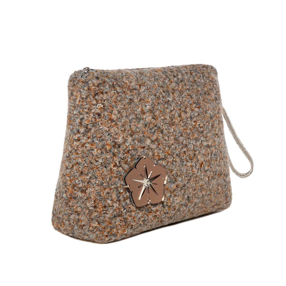 INES Pouch | Mocha Snowball Flower