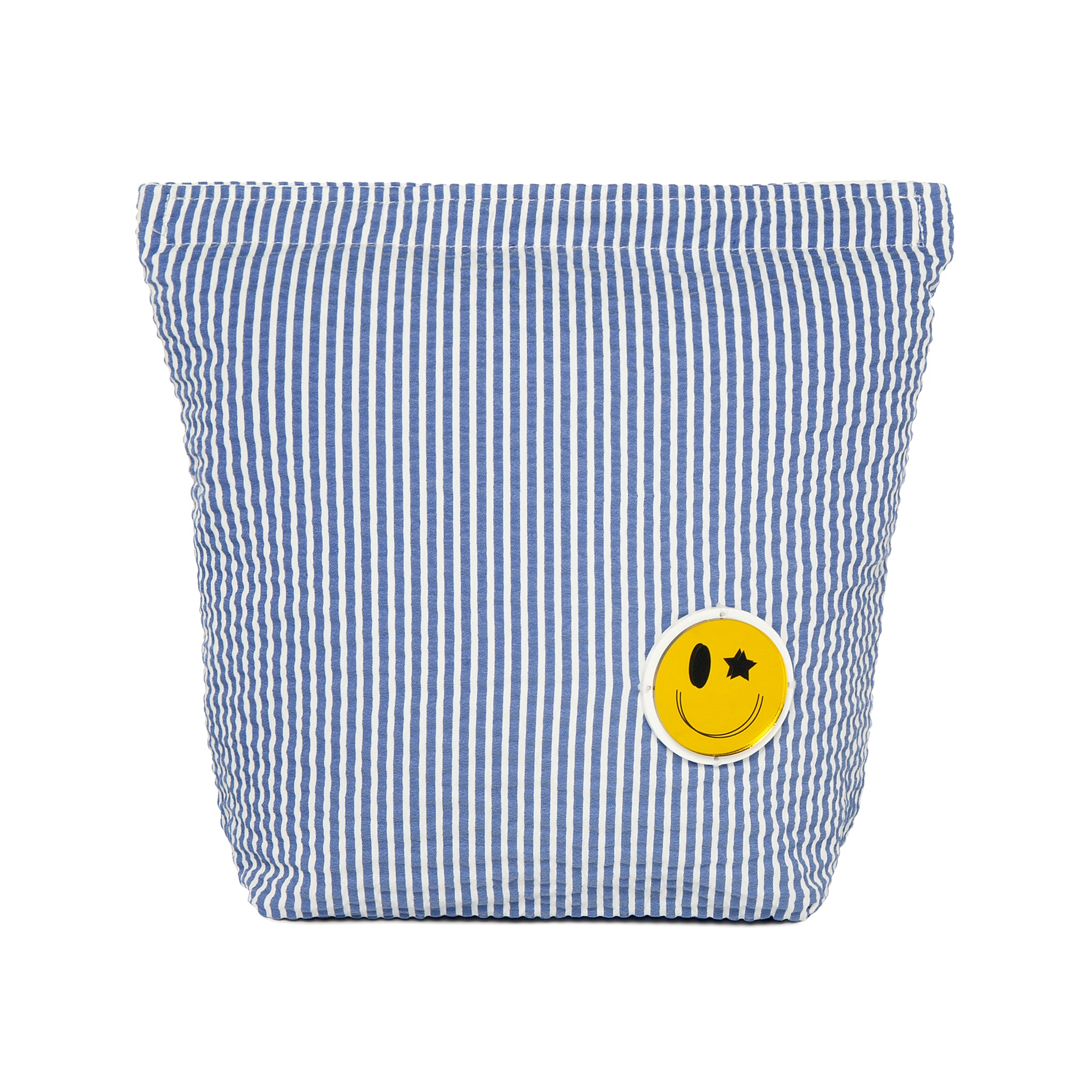 MARA Wet Bag | Stripe Blue Happy Face