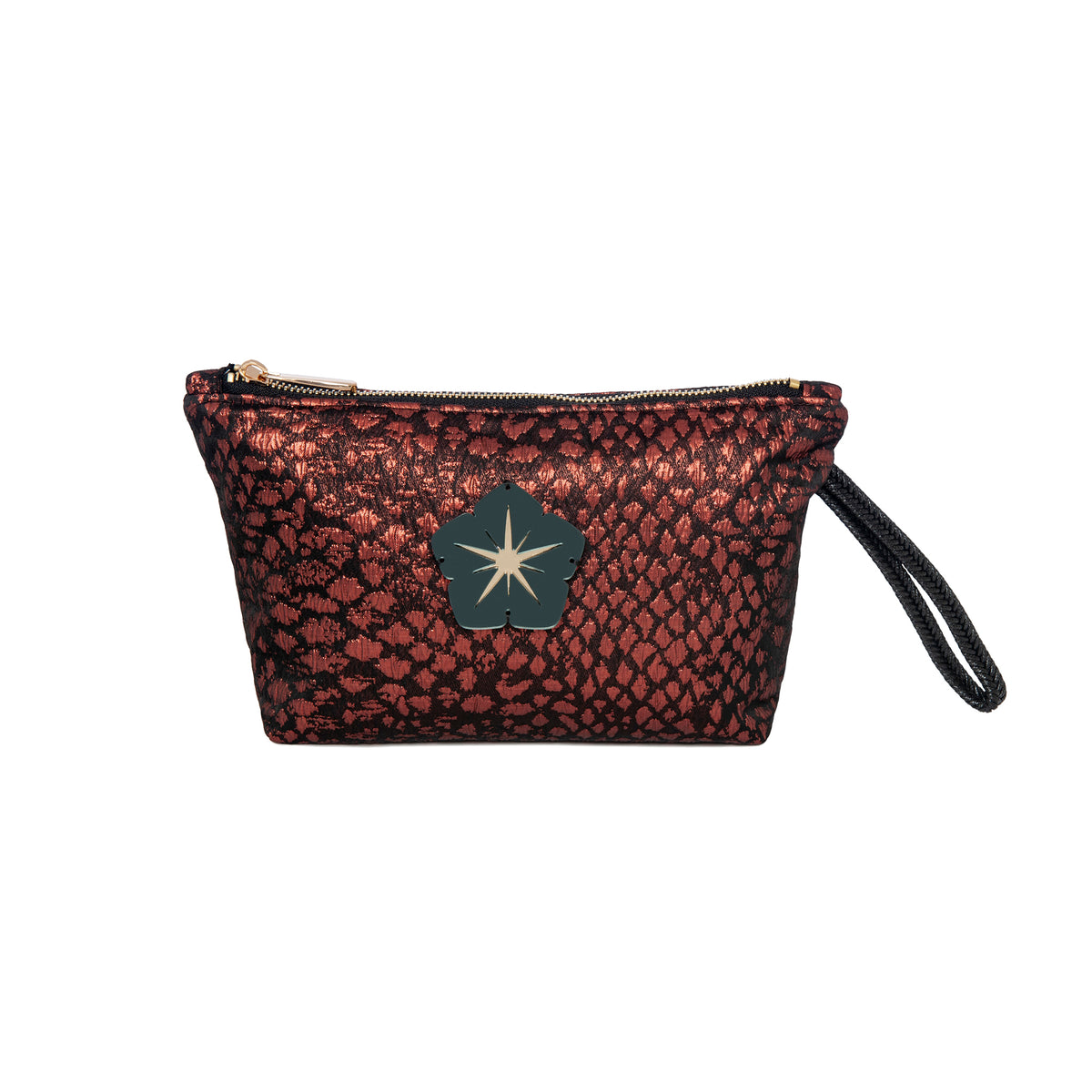 MARGO Pouch | Copper Croc Flower