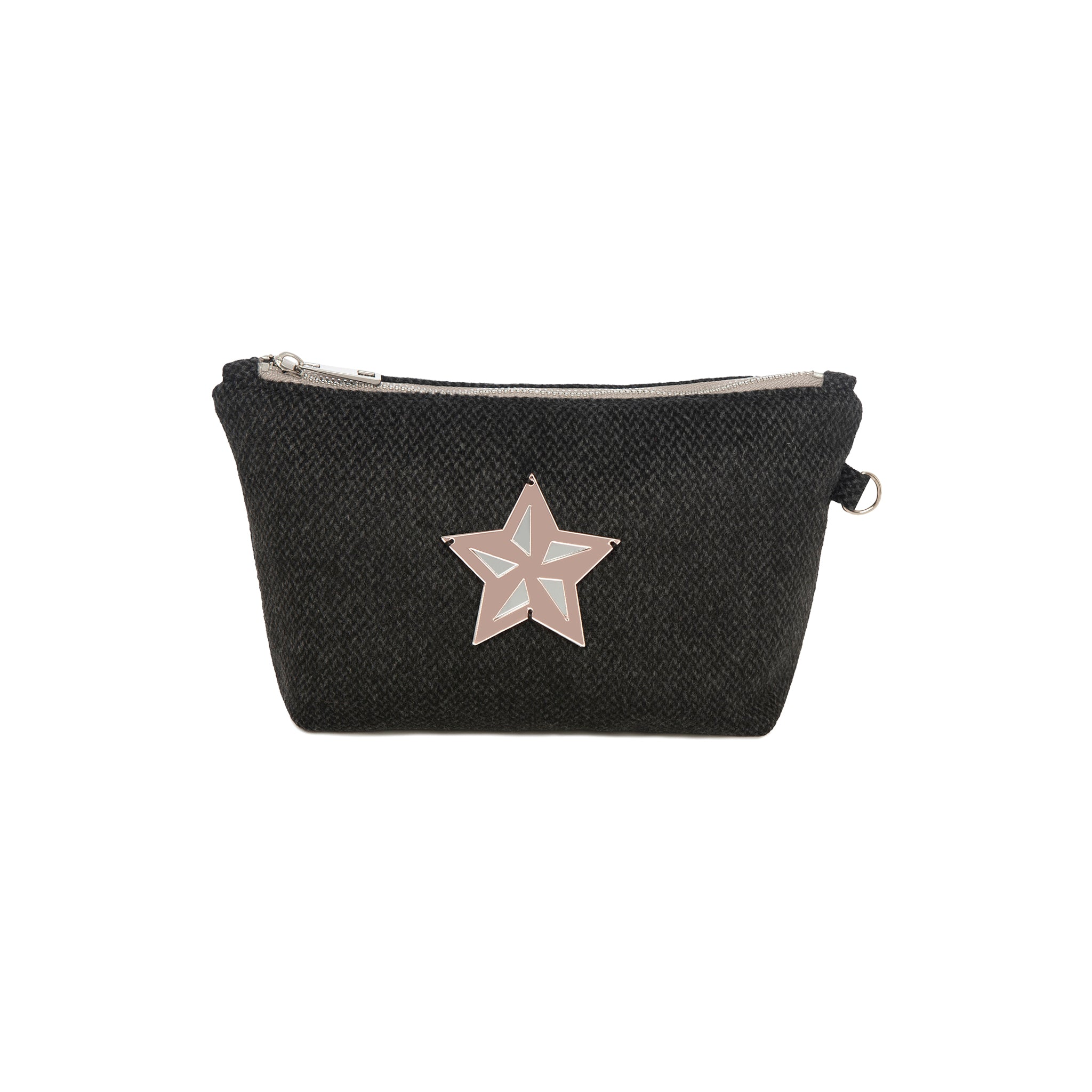 MARGO Pouch | Dark Grey Chevron Star