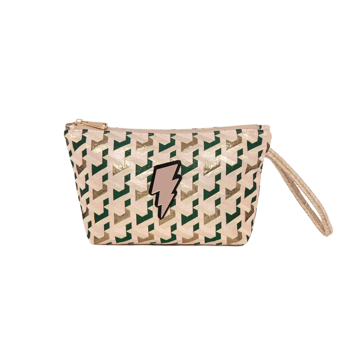 MARGO Pouch | Pink Green Metal Lightning