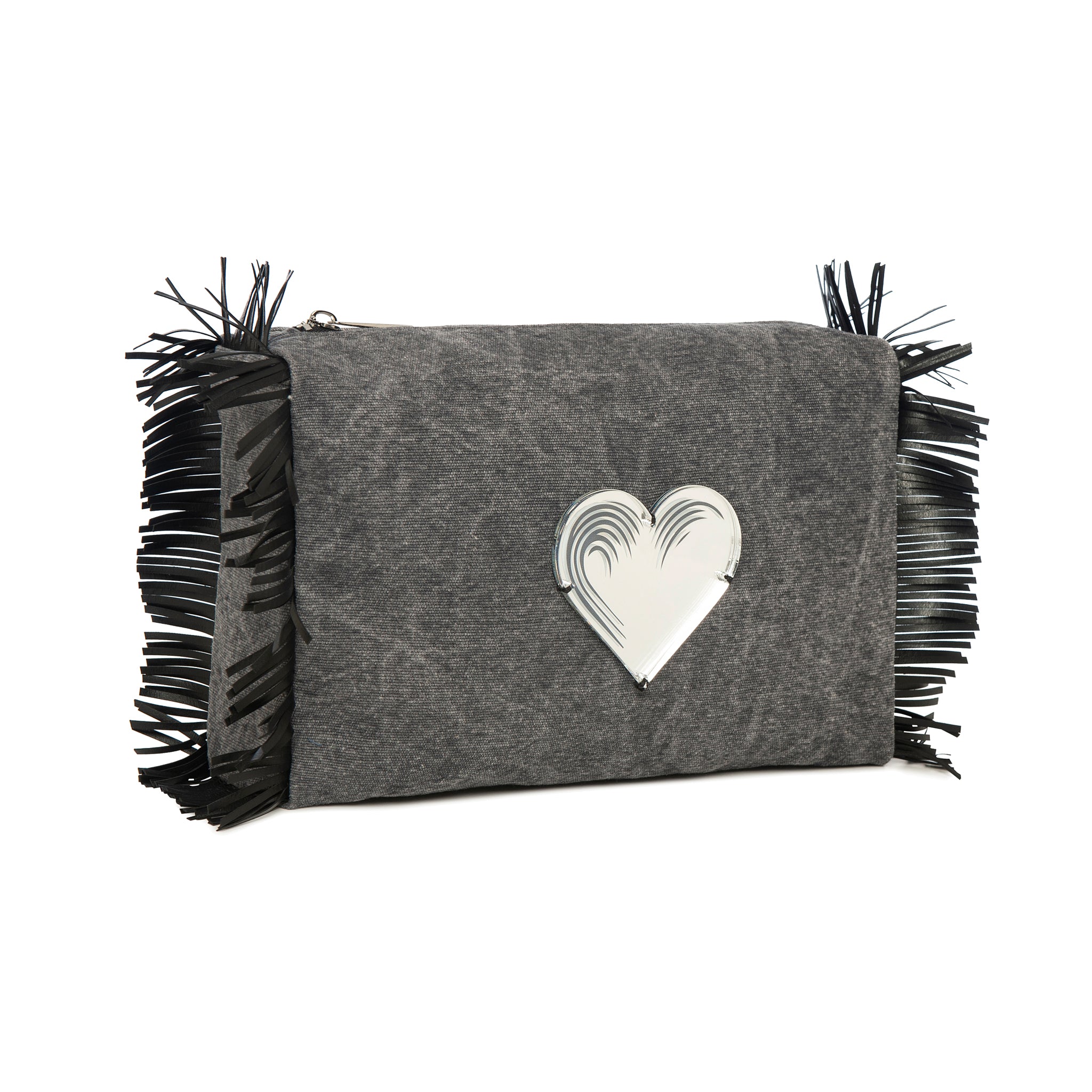 MELISSA Pouch | Black Wash denim Heart