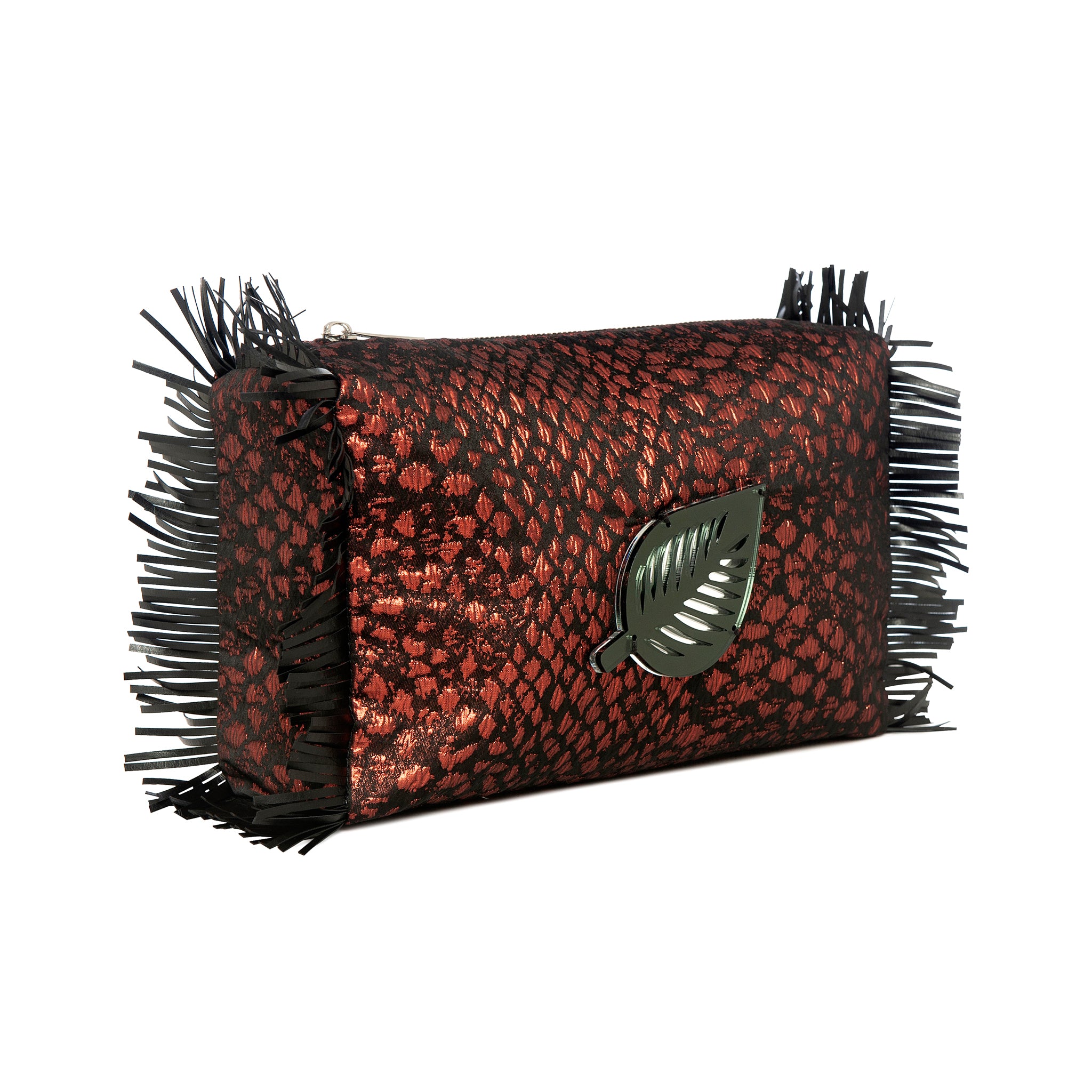 MELISSA Pouch | Copper Croc Leaf