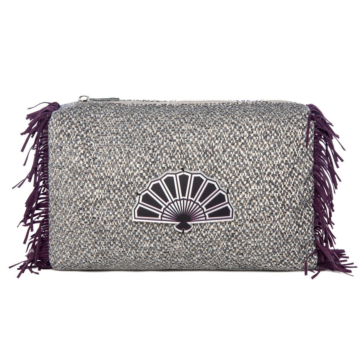 MELISSA Pouch | Mixed Grey Dots Fan